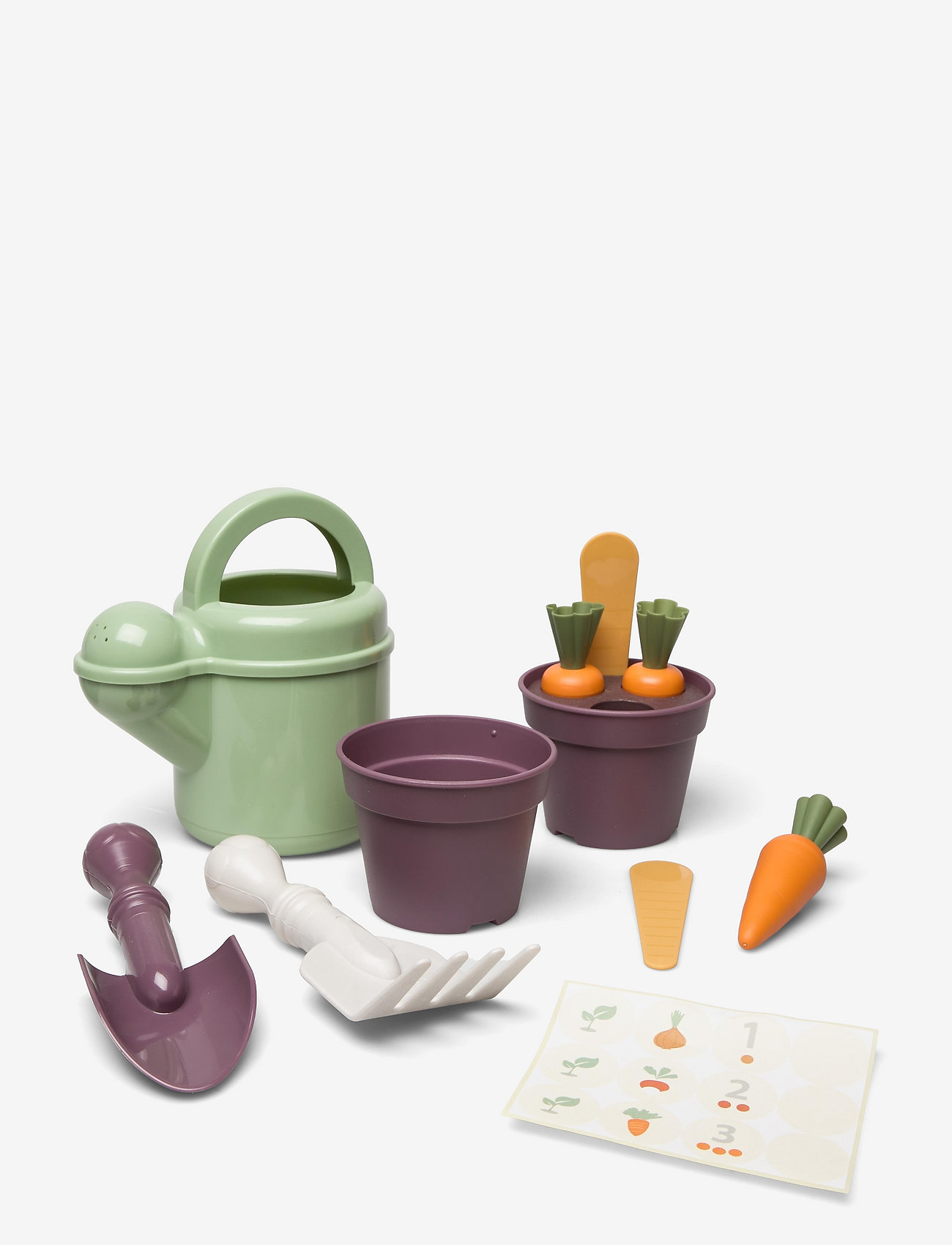 Dantoy - GREEN GARDEN PLANT SET - haveredskaber - purple, mint green, orange, gray - 0