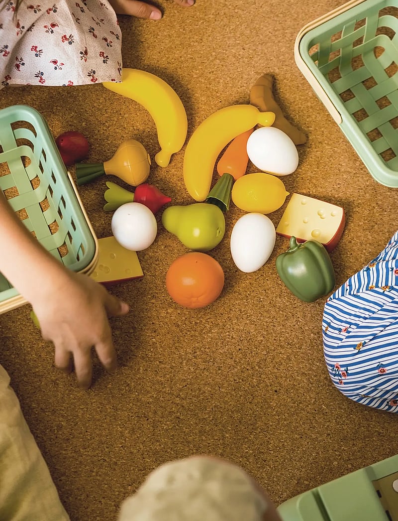 Dantoy - green garden fruit basket - leikkiruoka & -kakut - green, yellow, red, green, orange, beige - 0