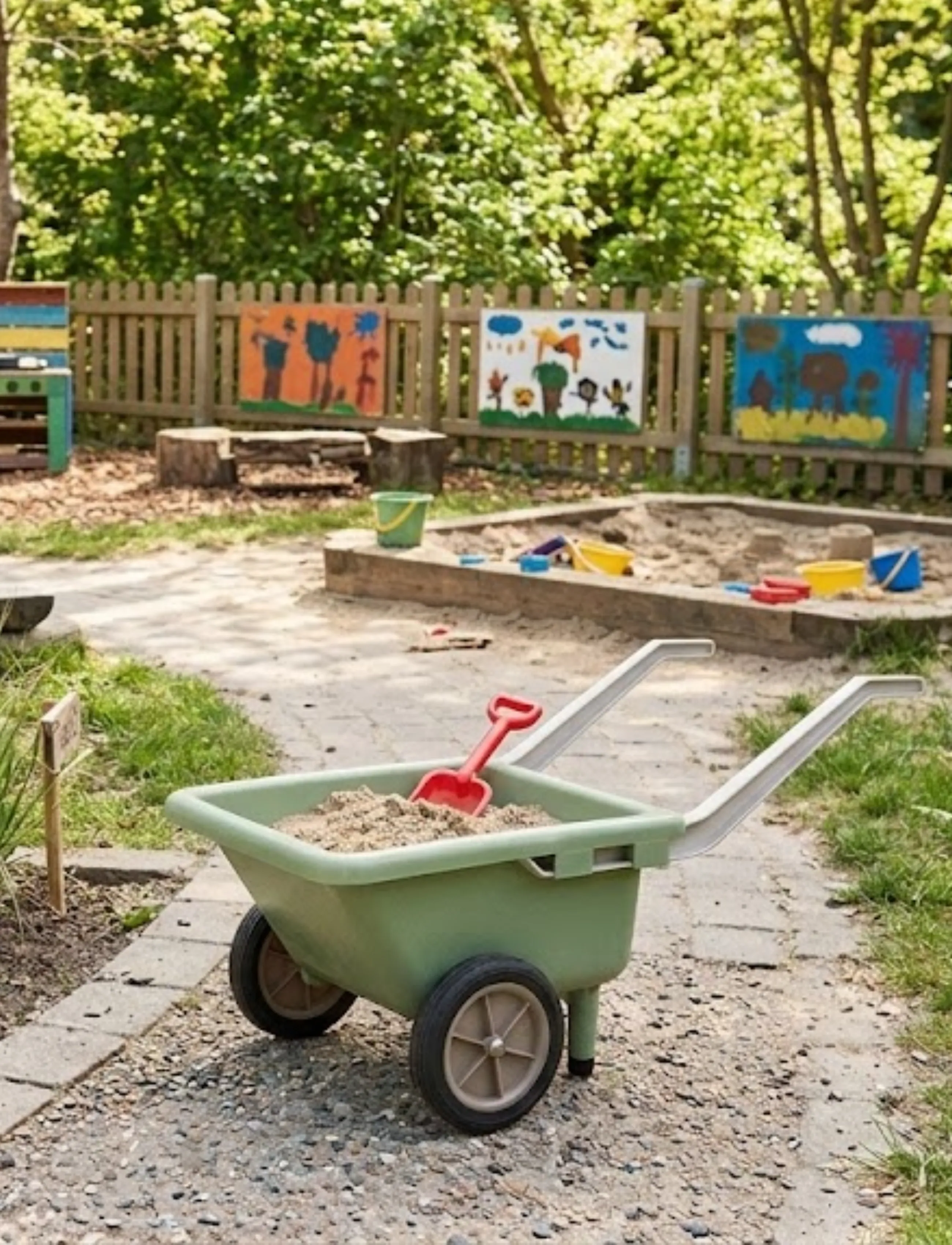 Dantoy Gg Wheelbarrow L: 72 Cm, Børn, Garden Tools, Grøn, Str: 72X36X33CM