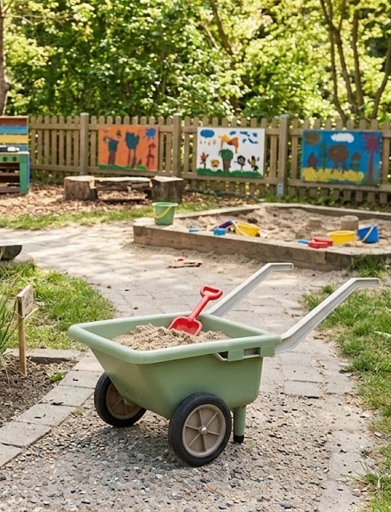 Dantoy - GG WHEELBARROW L: 72 CM - haveredskaber - green, black. grey - 0