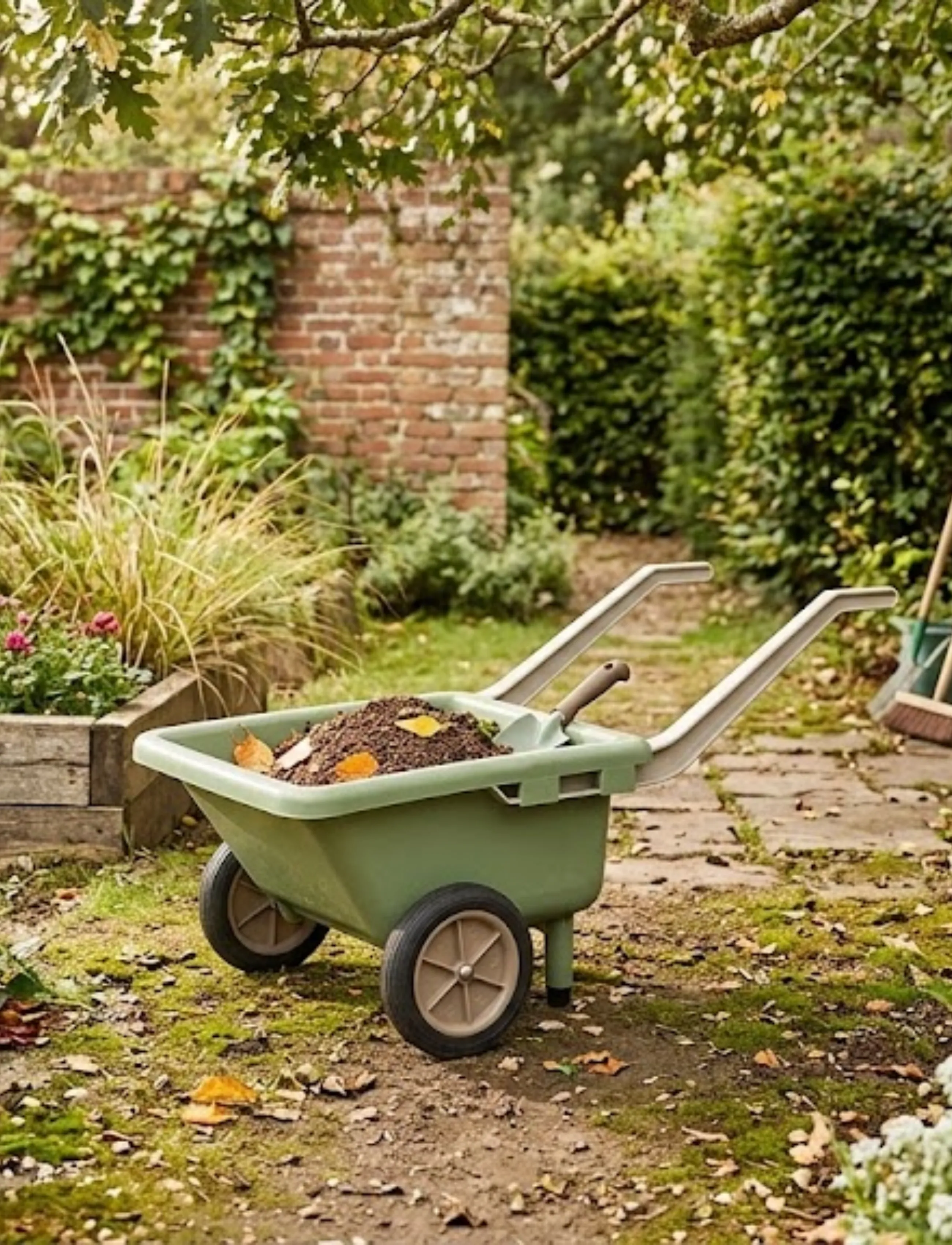 Dantoy - GG WHEELBARROW L: 72 CM - garden tools - green, black. grey - 3
