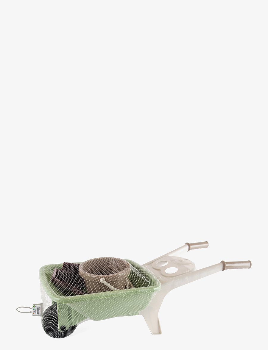 Dantoy - green garden wheelbarrow set -plastic wheels - kesälöytöjä - green - 1