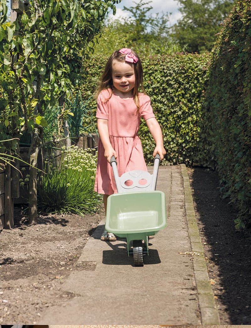 Dantoy - green garden wheelbarrow set -plastic wheels - sommarfynd - green - 4