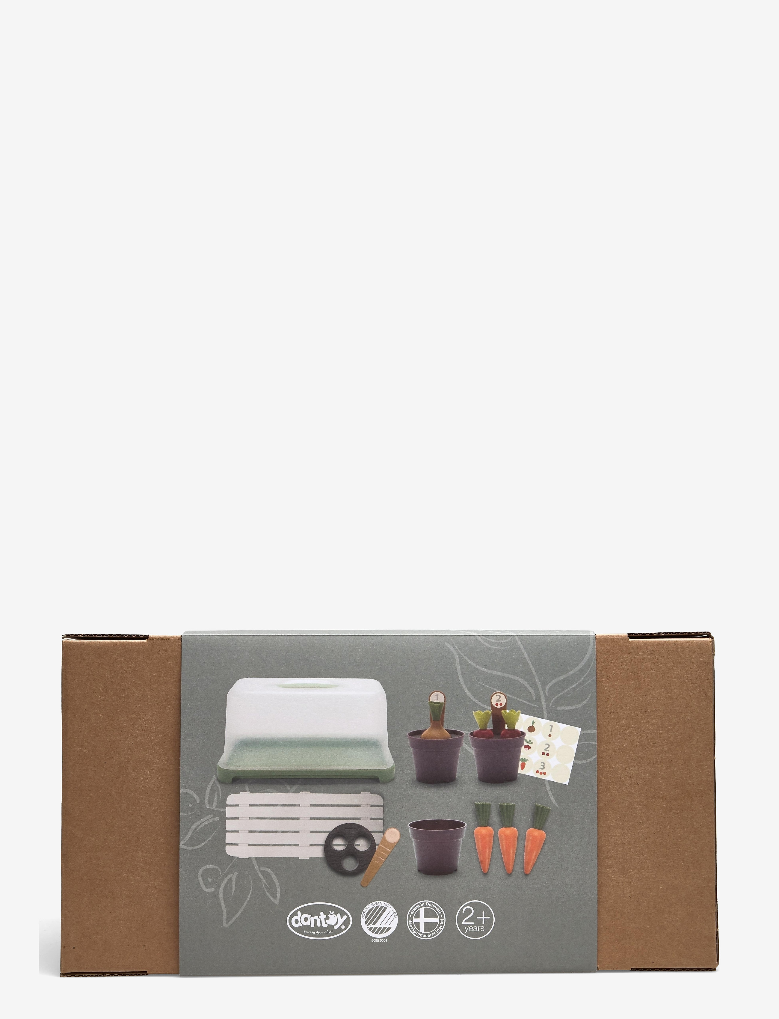 Dantoy - GREEN GARDEN SMALL GREENHOUSE SET 18 PCS - legetøjskøbmandsboder - purple, mint green, orange, gray - 2