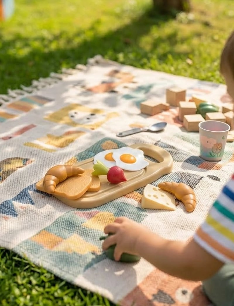 Dantoy - GREEN GARDEN BREAKFAST PLATTER IN NET 10 PCS - toy food & cakes - varying - 3