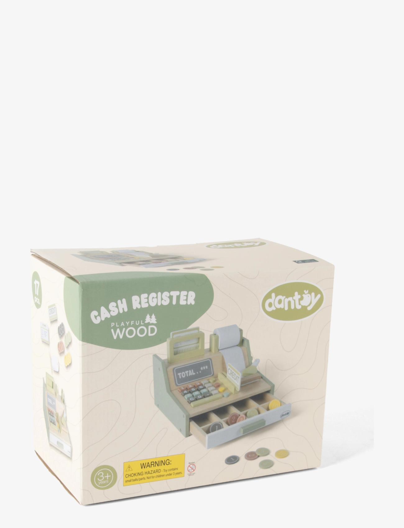 Dantoy - CASH REGISTER WOOD IN GIFT BOX 33 PARTS - spielzeugmarktstand - mixed colours - 2