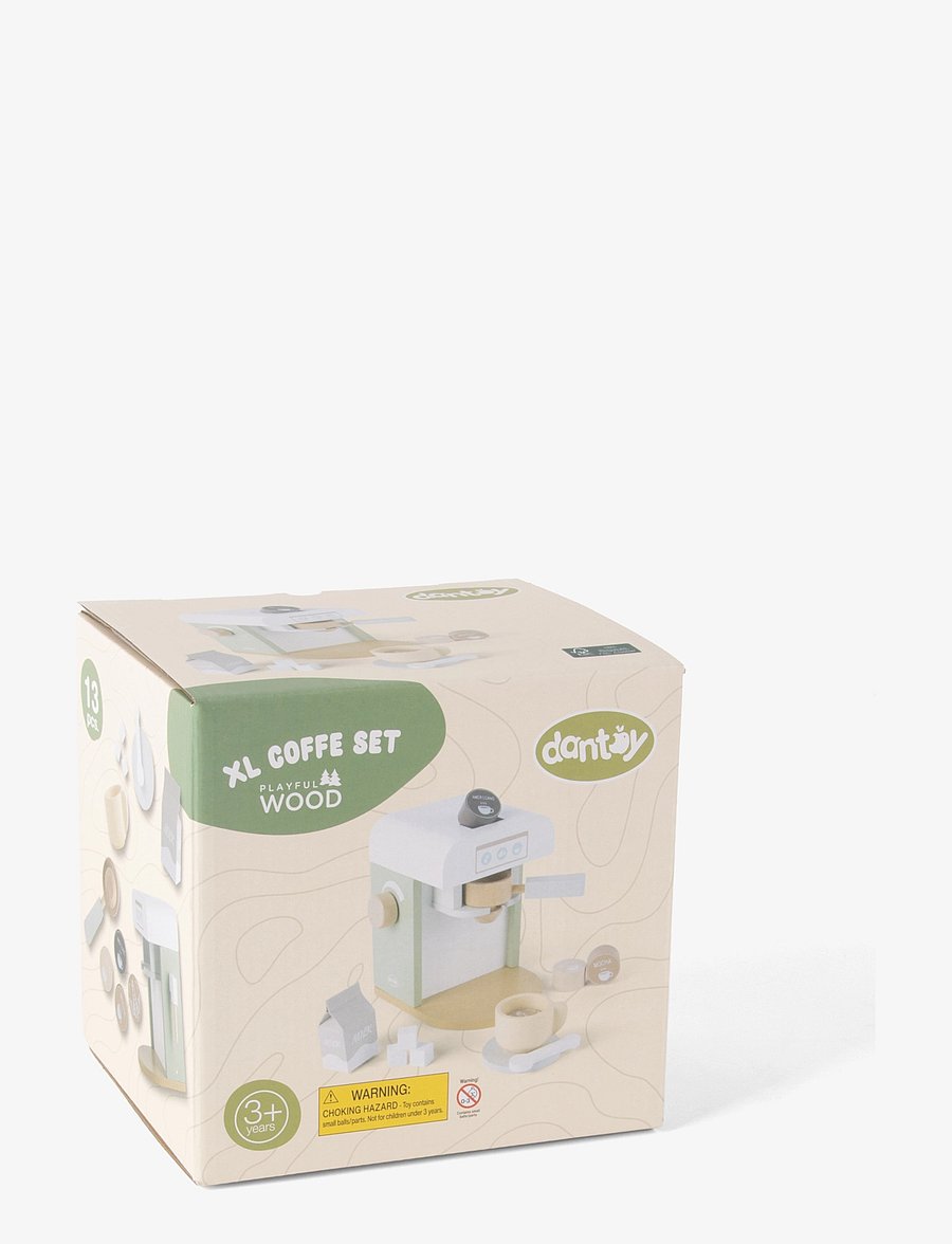 Dantoy - COFFEE MACHINE WOOD XL IN GIFT BOX 14 PARTS - sets café & thé - mixed colours - 2