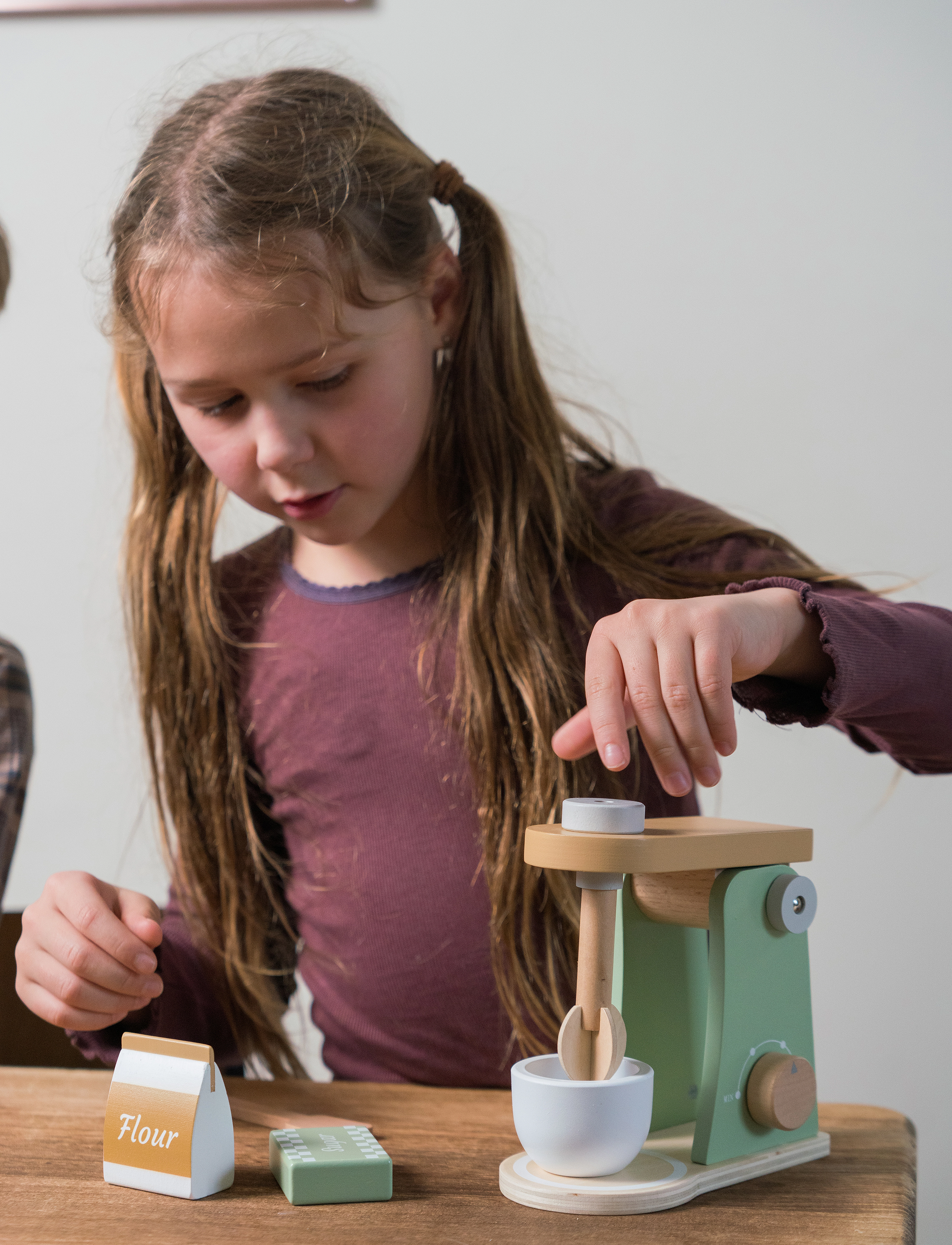 Dantoy Blender Wood In Gift Box 4 Parts, 16.2X16.15X9.1 cm, Toy Kitchen & Accessories, Mehrfarbig/gemustert - Kinder