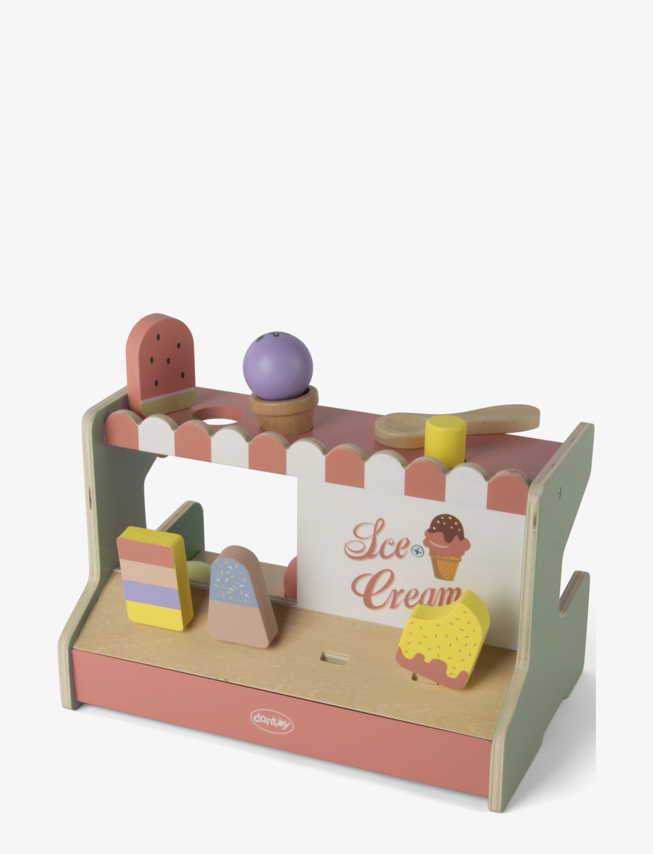 Dantoy - ICE CREAM SHOP WOOD IN GIFT BOX 12 PARTS - aliments et gâteaux pour jouer - mixed colours - 2
