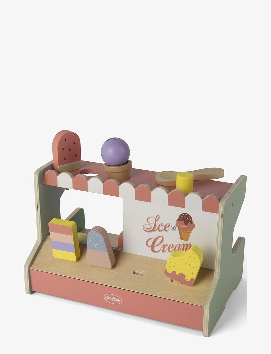 Dantoy - ICE CREAM SHOP WOOD IN GIFT BOX 12 PARTS - aliments et gâteaux pour jouer - mixed colours - 2
