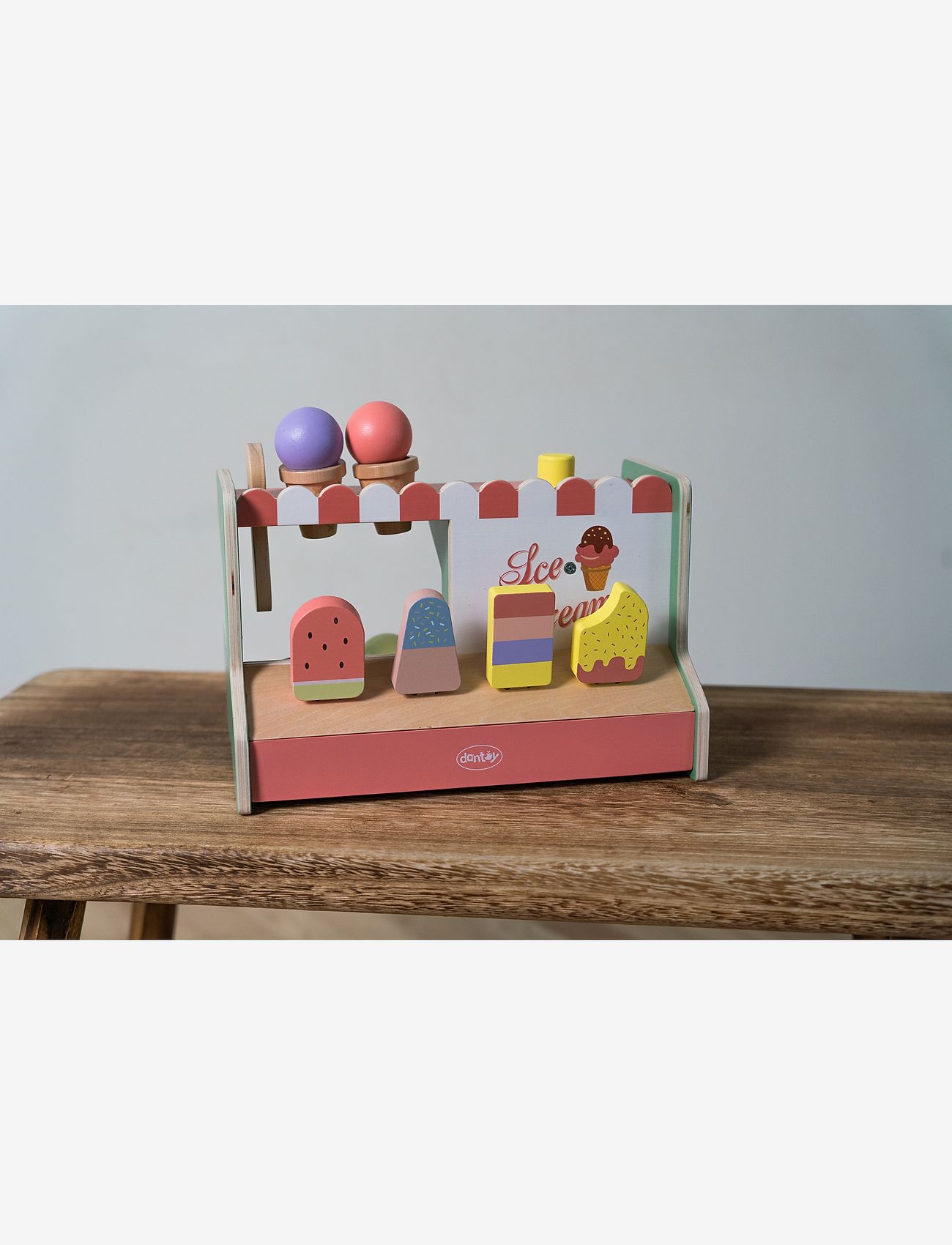 Dantoy - ICE CREAM SHOP WOOD IN GIFT BOX 12 PARTS - mixed colours - 3