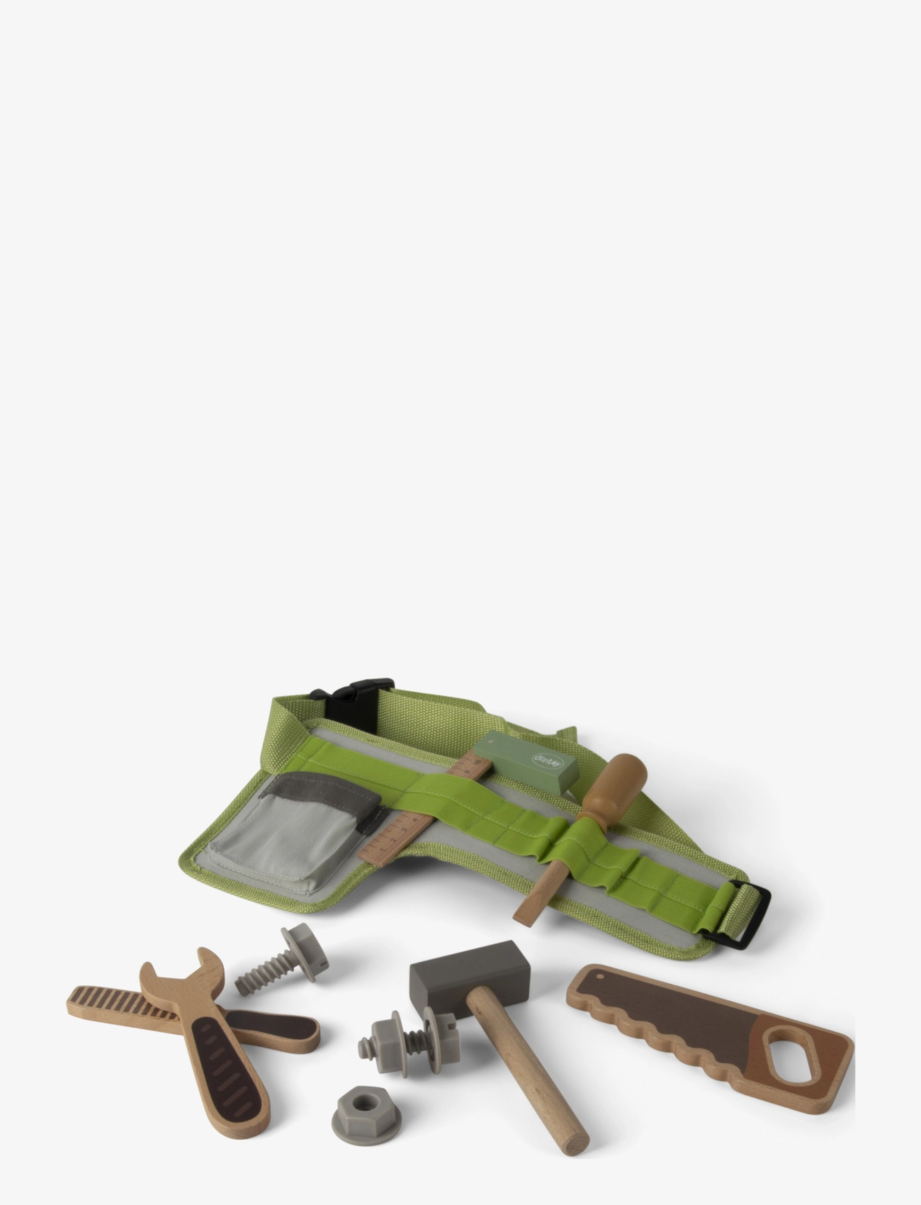 DANTOY Tool Gürtel Wood In Gift Box 15 Parts Patterned - 21X5.5X17CM - Kinder