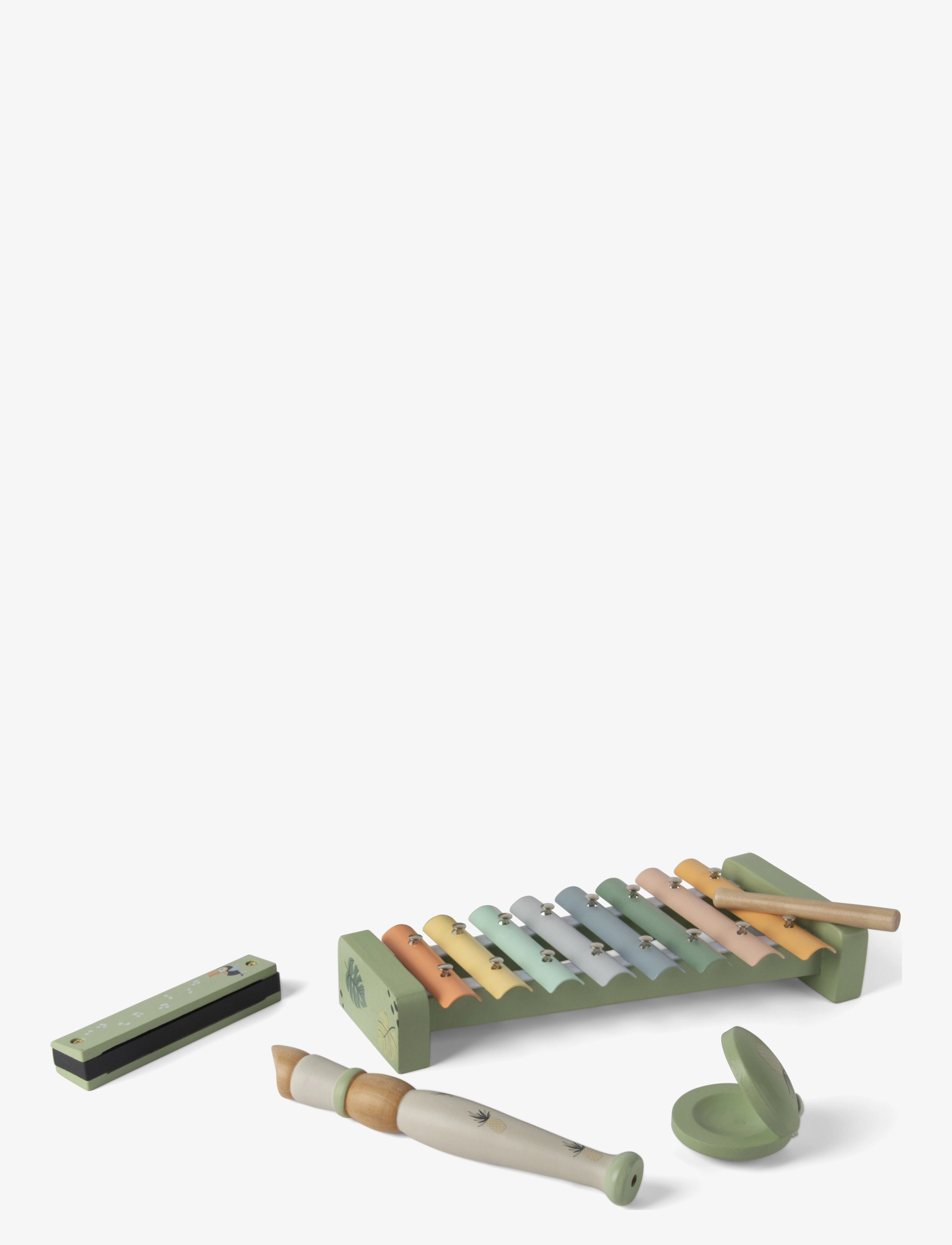 DANTOY Multi Music Set Wooden In Gift Box 5 Parts Patterned - 27.2X15.8X5CM - Kinder