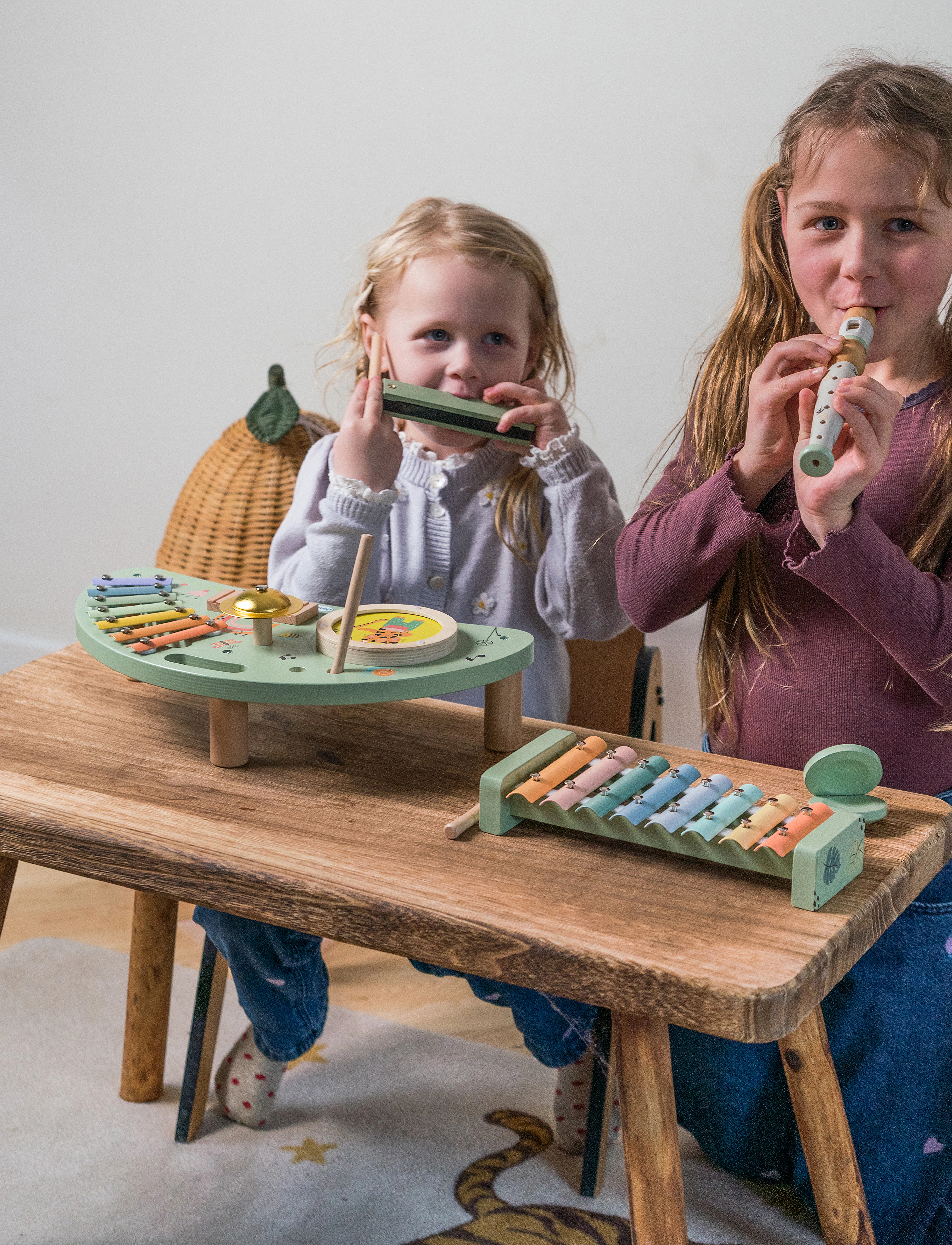 Dantoy - MULTI MUSIC SET WOODEN IN GIFT BOX 5 PARTS - jouets - mixed colours - 3