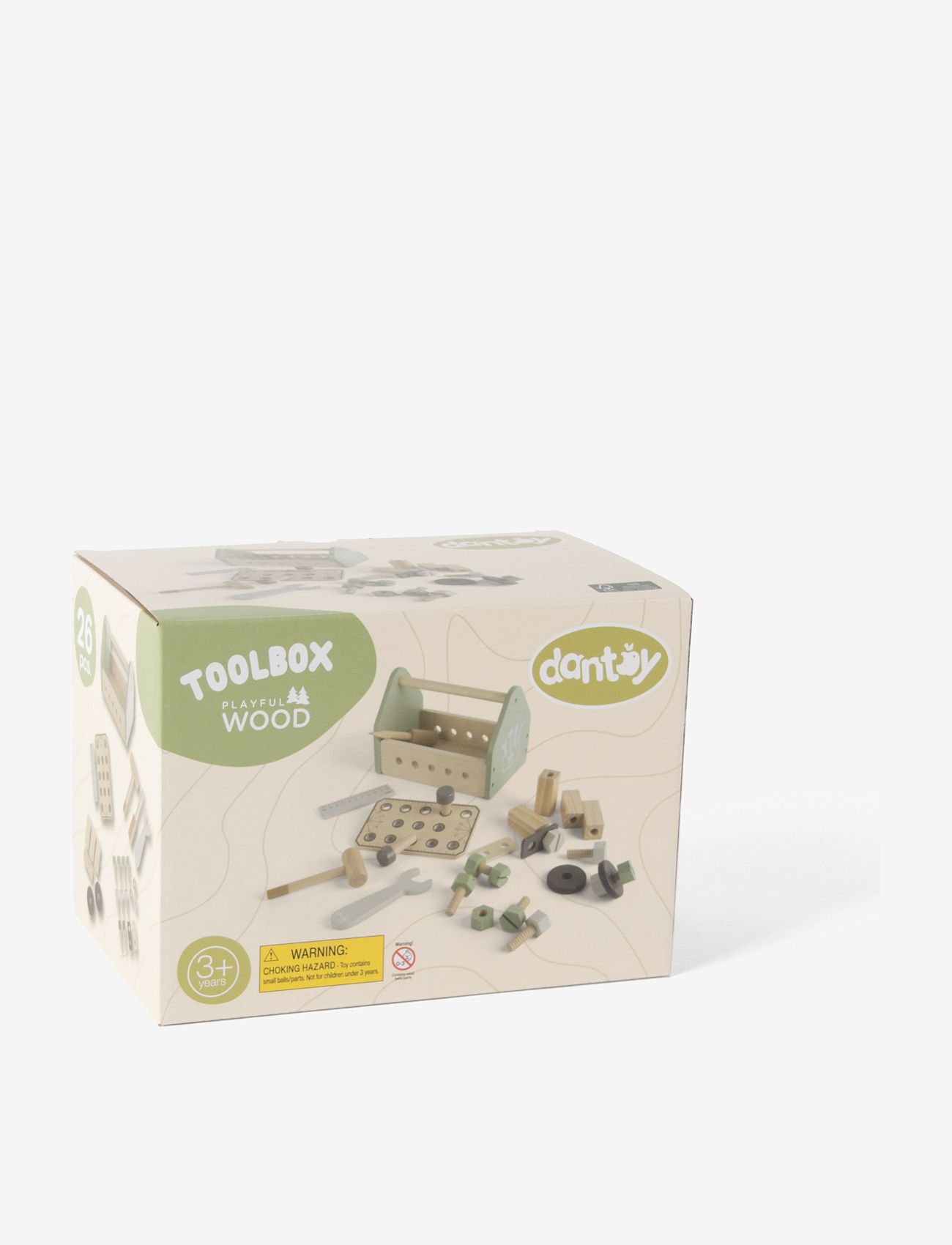 Dantoy - TOOL BOX WOOD IN GIFT BOX 26 PARTS - legetøjsværktøj - mixed colours - 2