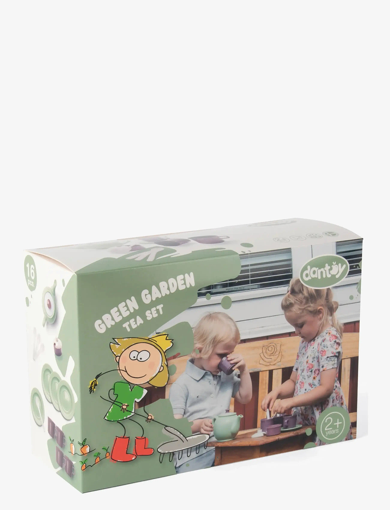 Dantoy - GG TEA SET IN BOX 16 PCS - kaffe & teserviser - purple, mint green, orange, gray - 2