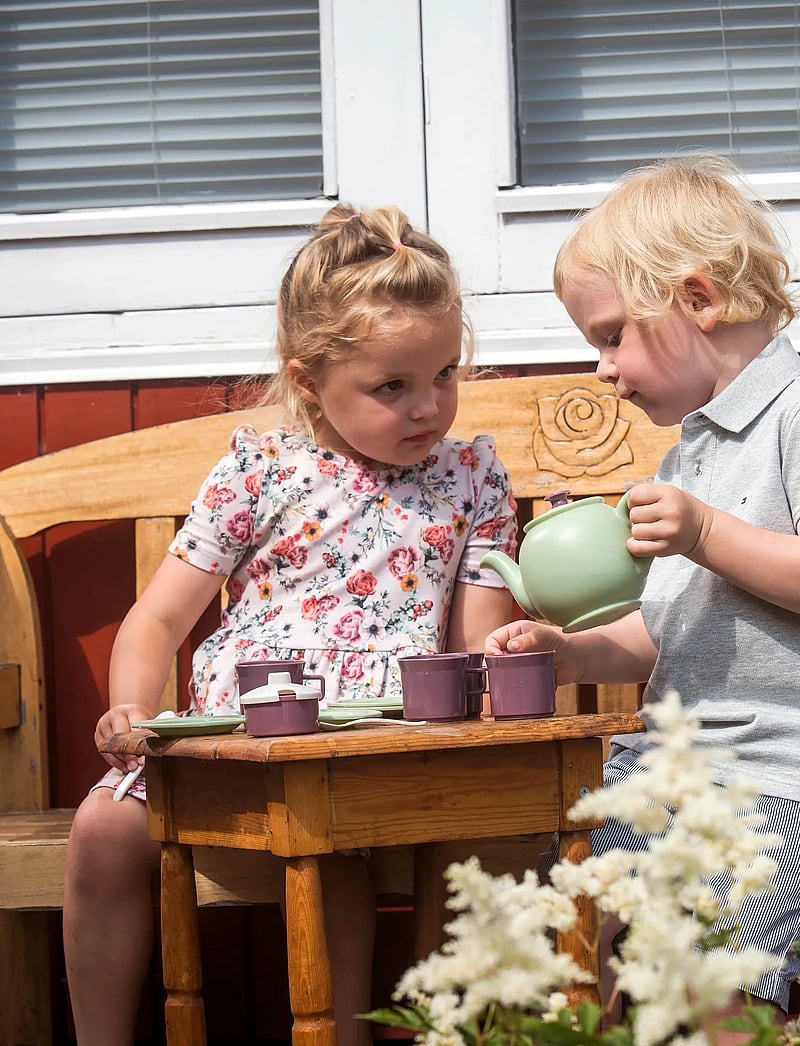 Dantoy - GG TEA SET IN BOX 16 PCS - kaffe & teserviser - purple, mint green, orange, gray - 0