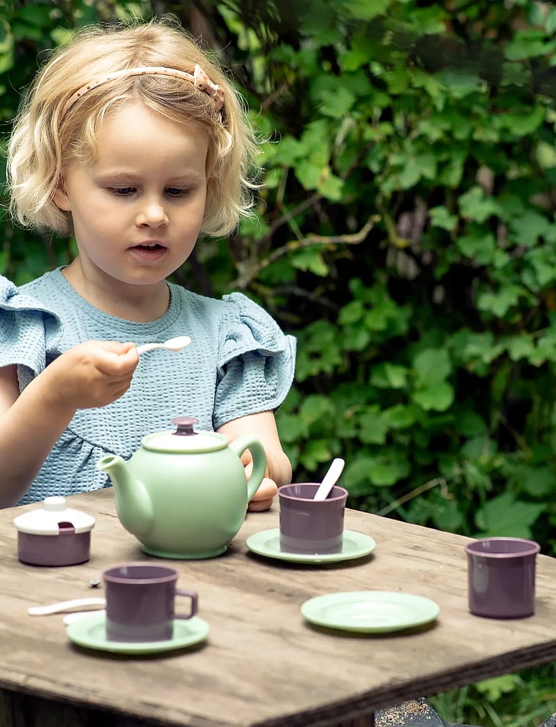 Dantoy - GG TEA SET IN BOX 16 PCS - kaffe & teserviser - purple, mint green, orange, gray - 4