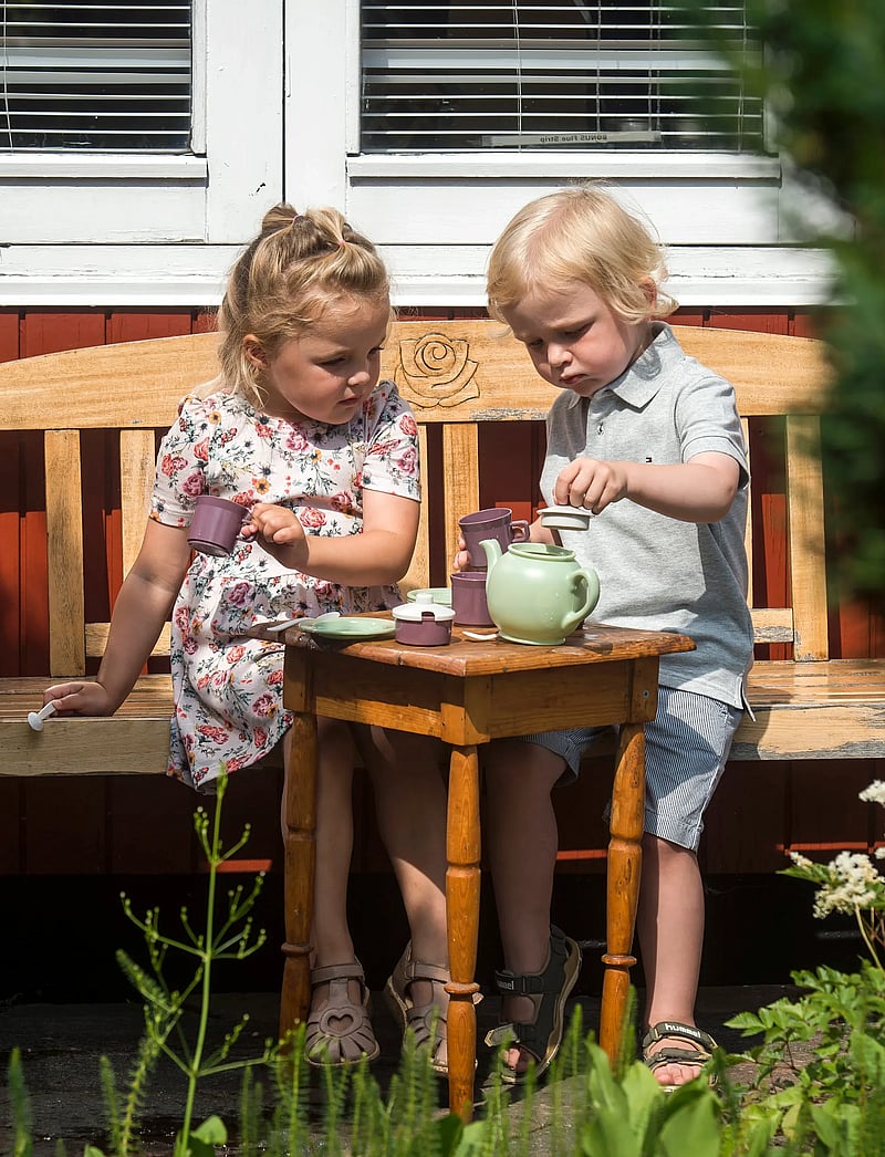 Dantoy - GG TEA SET IN BOX 16 PCS - kaffe & teserviser - purple, mint green, orange, gray - 5