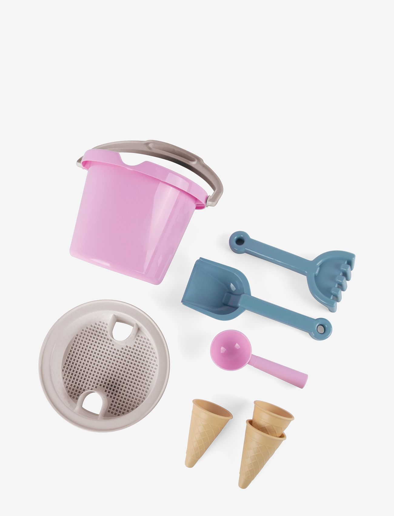 Dantoy - TB BUCKET SET - sandlegetøj - pink, blue, grey, brown - 1