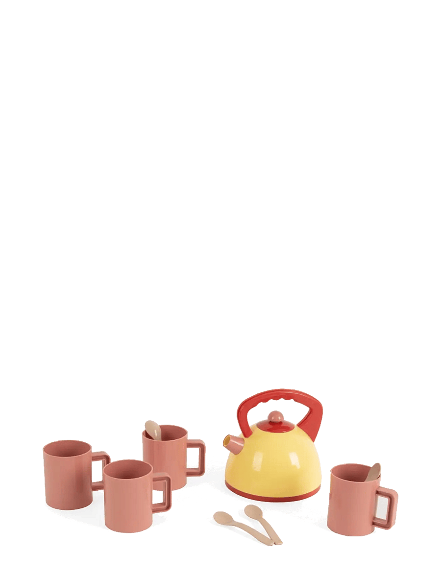 Dantoy - TEA KETTLE SET IN GIFT BOX - kaffe & teserviser - beige, blood orange, light yellow, old pink - 1
