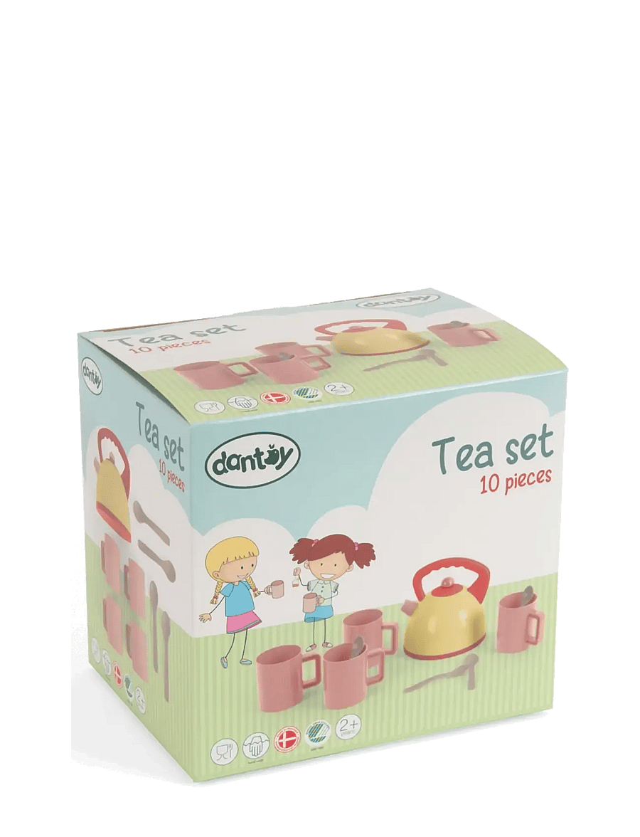 Dantoy - TEA KETTLE SET IN GIFT BOX - kaffe & teserviser - beige, blood orange, light yellow, old pink - 2