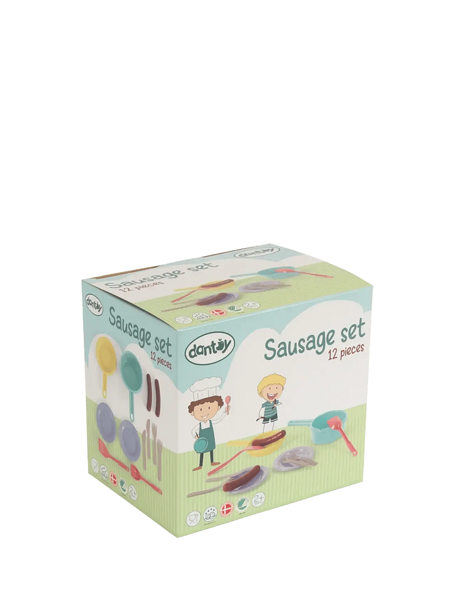 Dantoy - SAUSAGE SET IN GIFT BOX - leksaksmat & leksakstårtor - beige, brown, light purple, light yellow, mint green, pink - 2