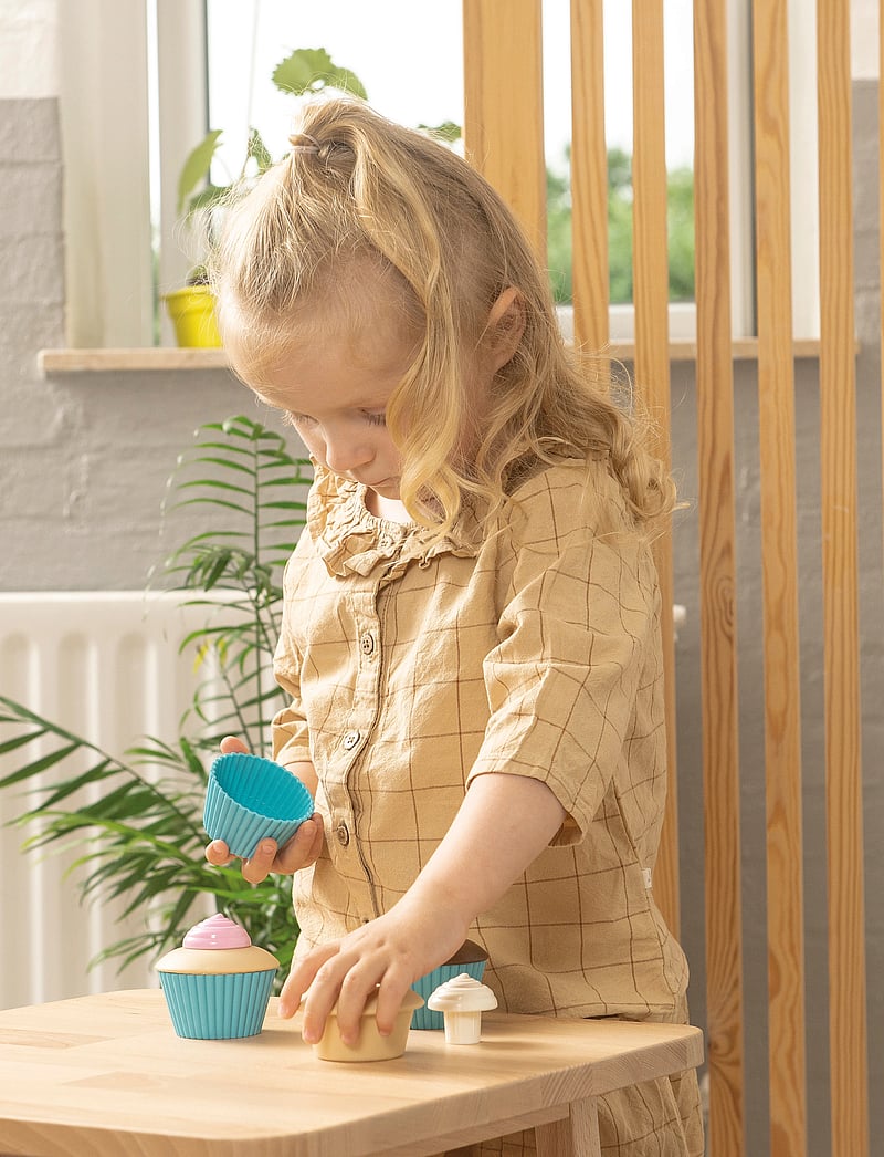 Dantoy - TB DESSERT SET IN BOX - legemad & legekager - blue, pink, lilac, brown, beige - 0