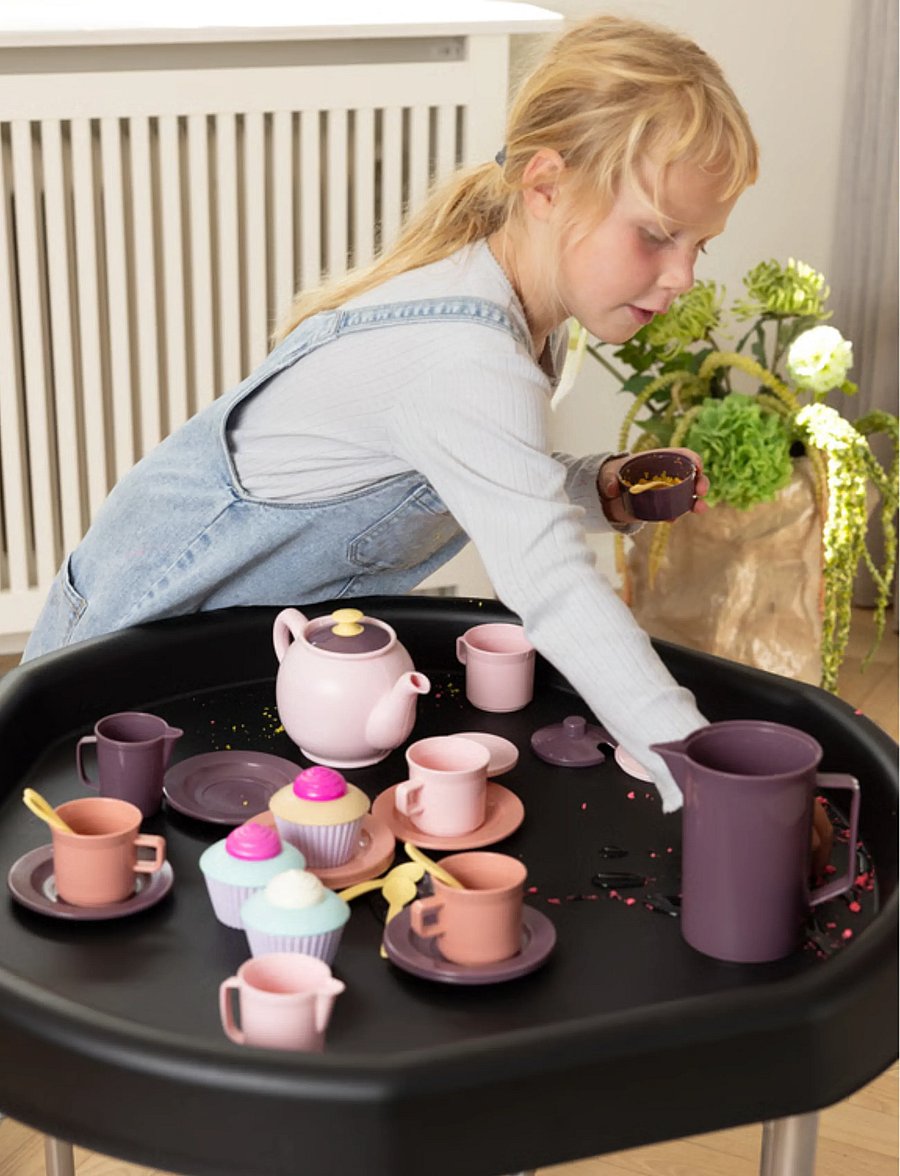 Dantoy - TB DESSERT SET IN BOX - leikkiruoka & -kakut - blue, pink, lilac, brown, beige - 4