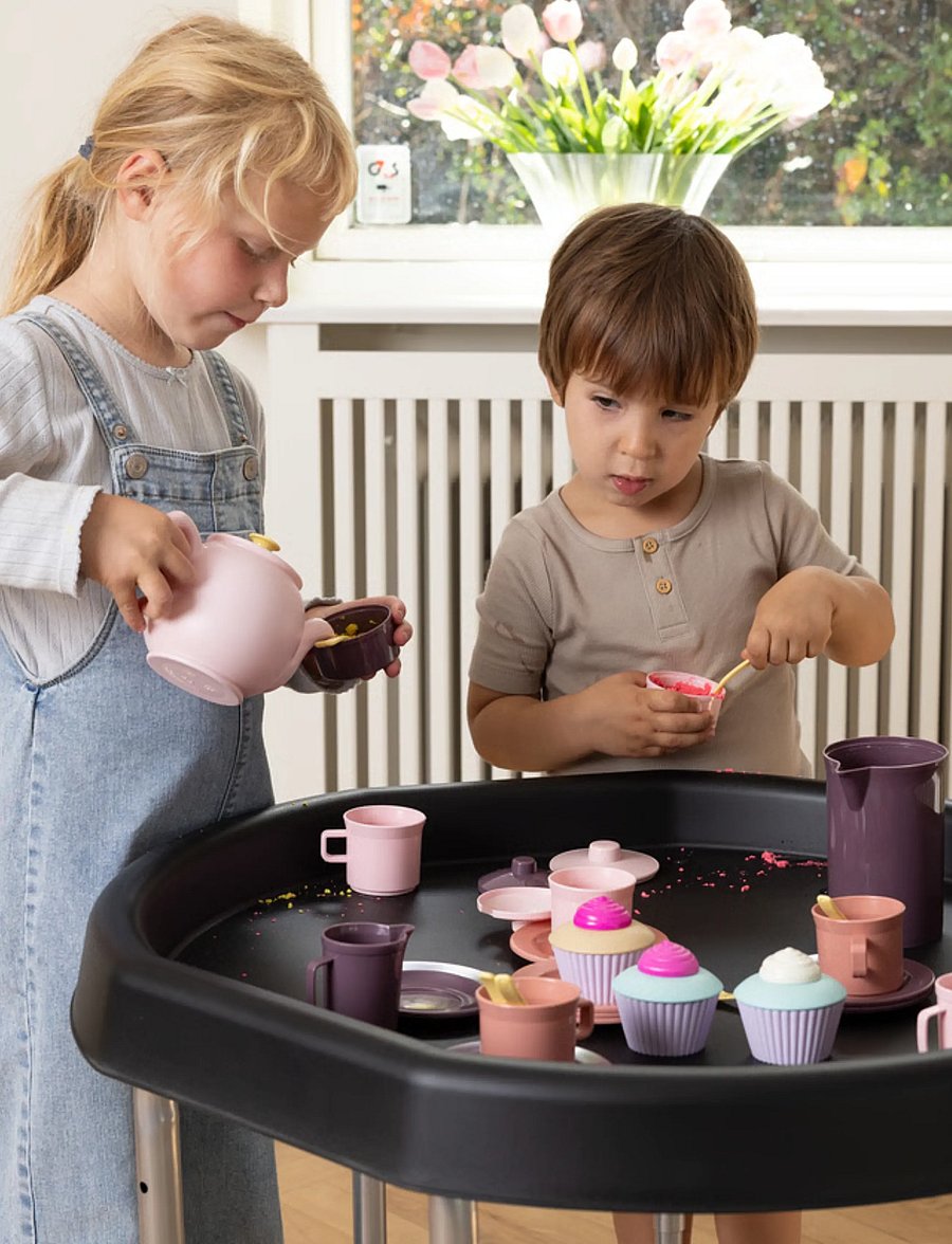 Dantoy - TB DESSERT SET IN BOX - leikkiruoka & -kakut - blue, pink, lilac, brown, beige - 5