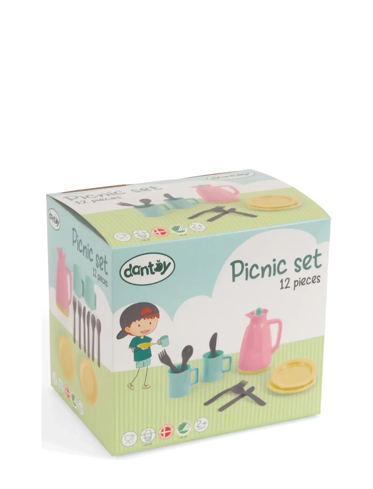 Dantoy PICNIC SET IN GIFT BOX - Toys - EGGPLANT, LIGHT YELLOW, MINT GREEN / multi