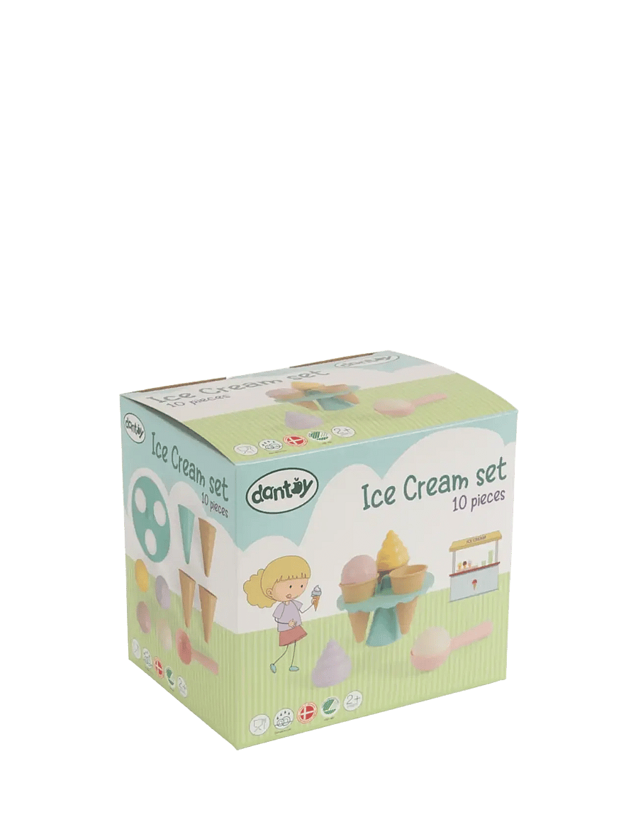 Dantoy - ICE SET IN GIFT BOX - leksaksmat & leksakstårtor - dust brown, light pink, light purple, light yellow, mint green, off white - 2