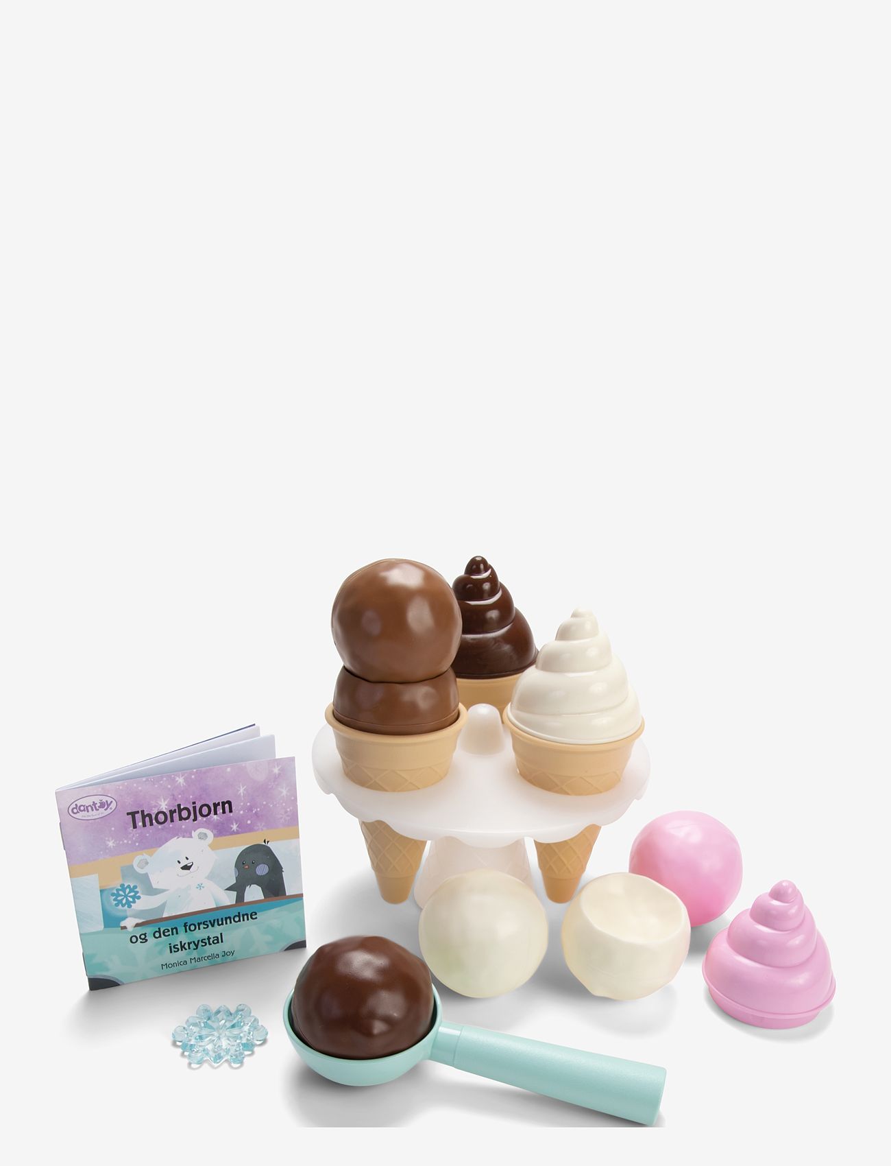 Dantoy - TB ICE CREAM SET 17 PARTS - blue, purple, white, pink, brown - 0