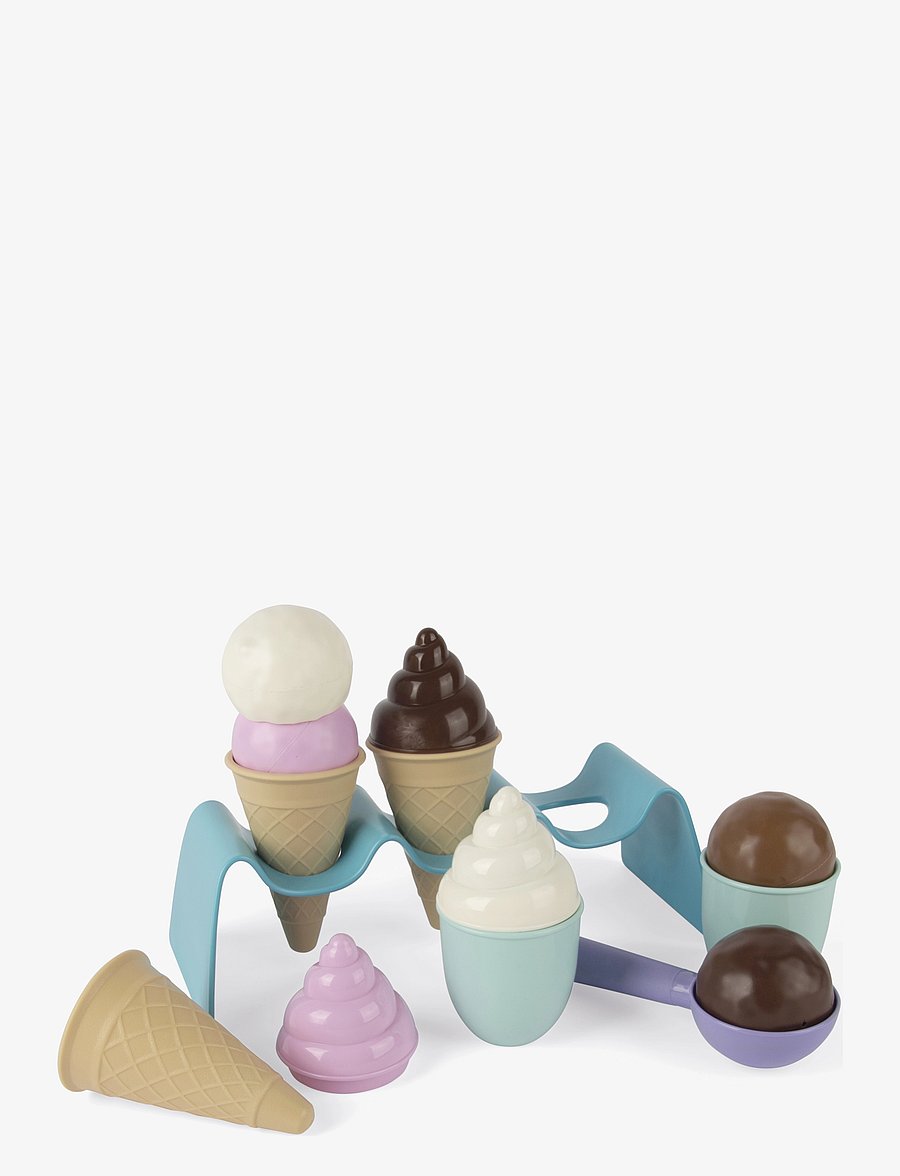 Dantoy - TB ICECREAM-SET IN BOX - leikkiruoka & -kakut - blue, pink, lilac, brown, beige - 1