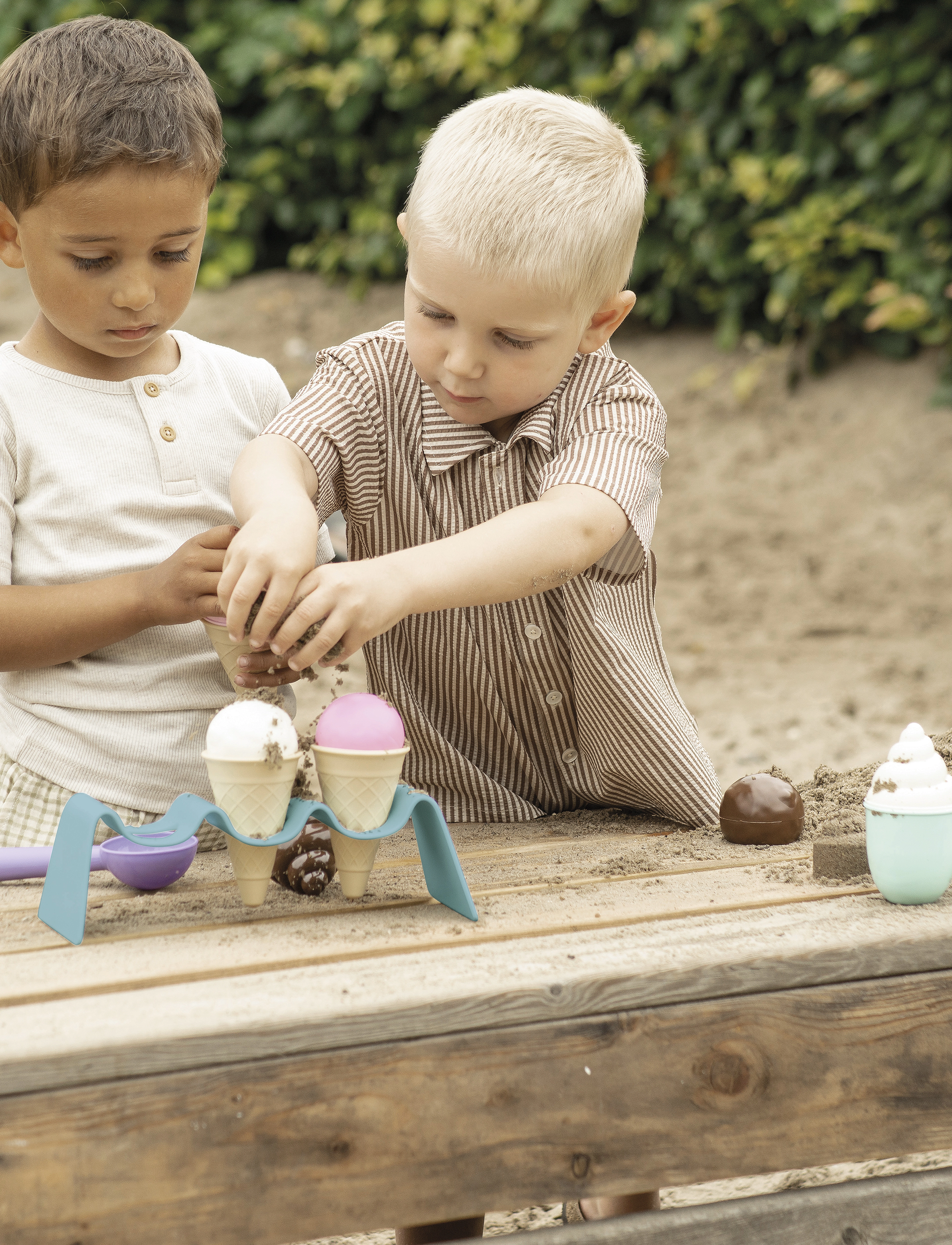 Dantoy - TB ICECREAM-SET IN BOX - leikkiruoka & -kakut - blue, pink, lilac, brown, beige - 4