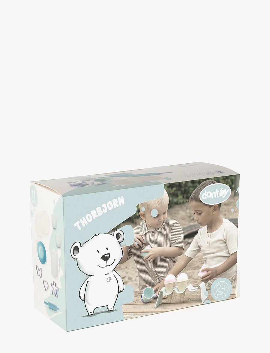 Dantoy - TB ICECREAM-SET IN BOX - leikkiruoka & -kakut - blue, pink, lilac, brown, beige - 2
