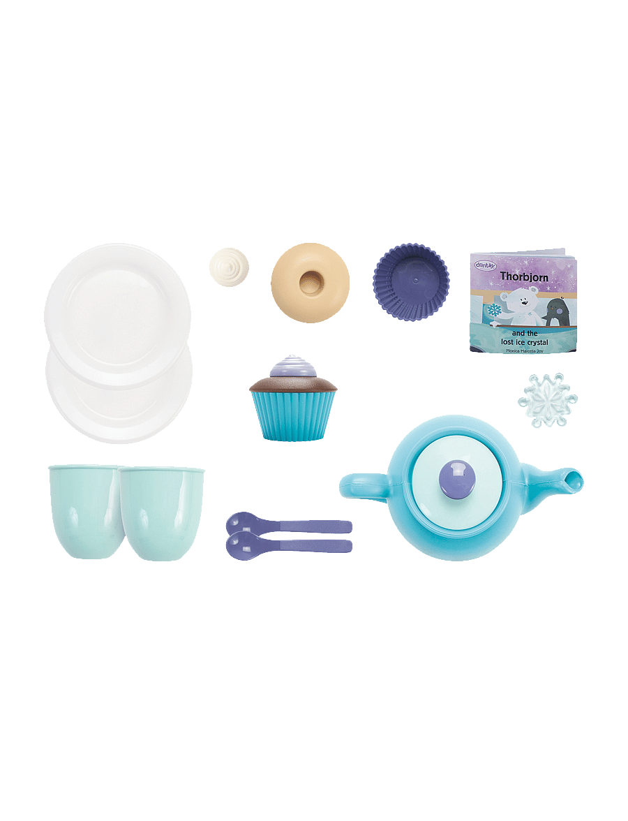 Dantoy - TB TEA SET W CUPCAKES - blue, purple, white, brown - 0