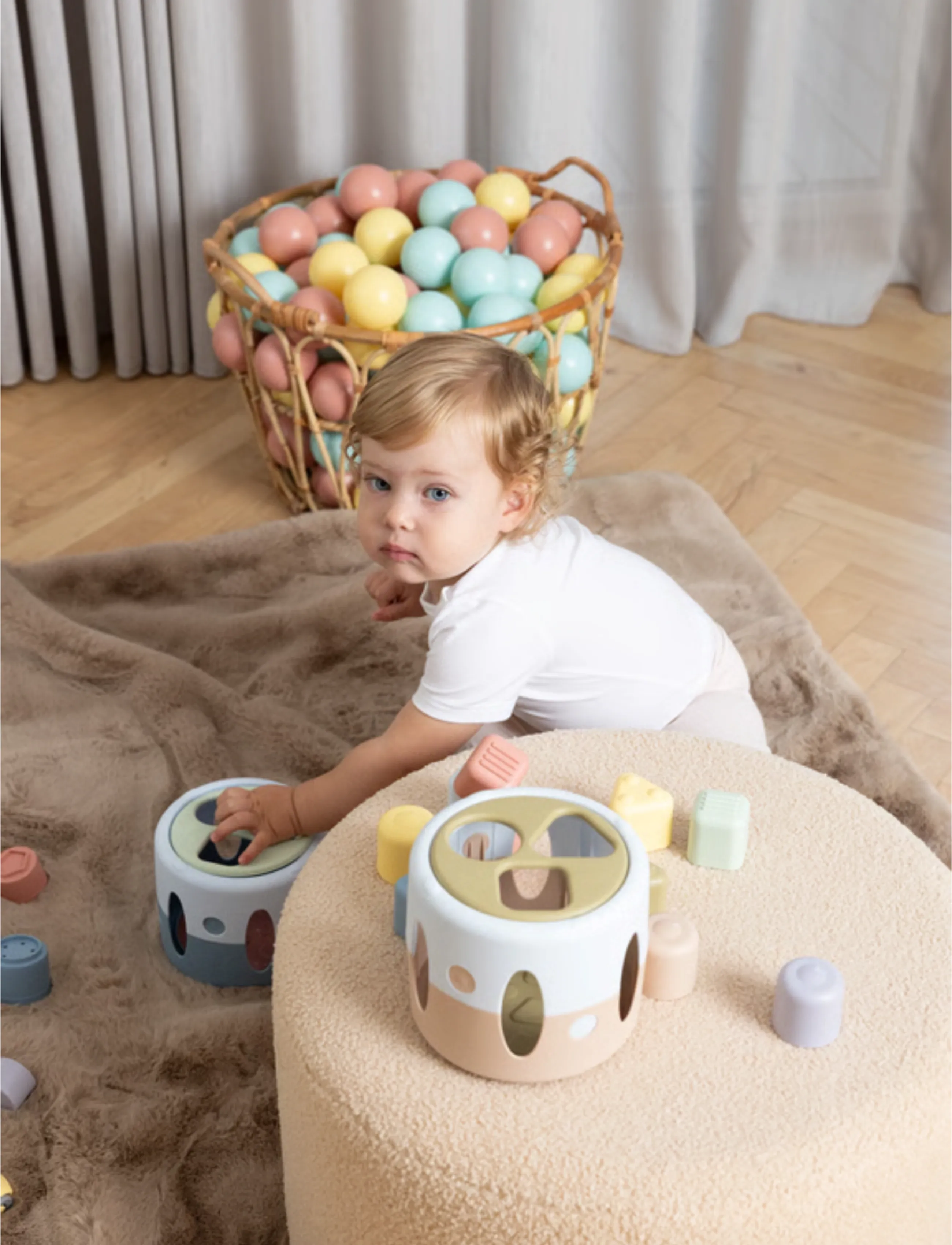 Dantoy - FT SHAPE SORTER IN NET - die niedrigsten preise - blue, green, light gray-violet, light yellow, old pink, pastel blue - 3