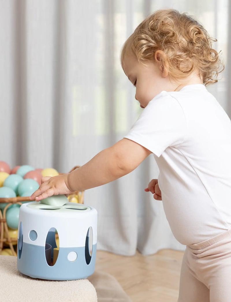 Dantoy - FT SHAPE SORTER IN NET - putteboks - blue, green, light gray-violet, light yellow, old pink, pastel blue - 4