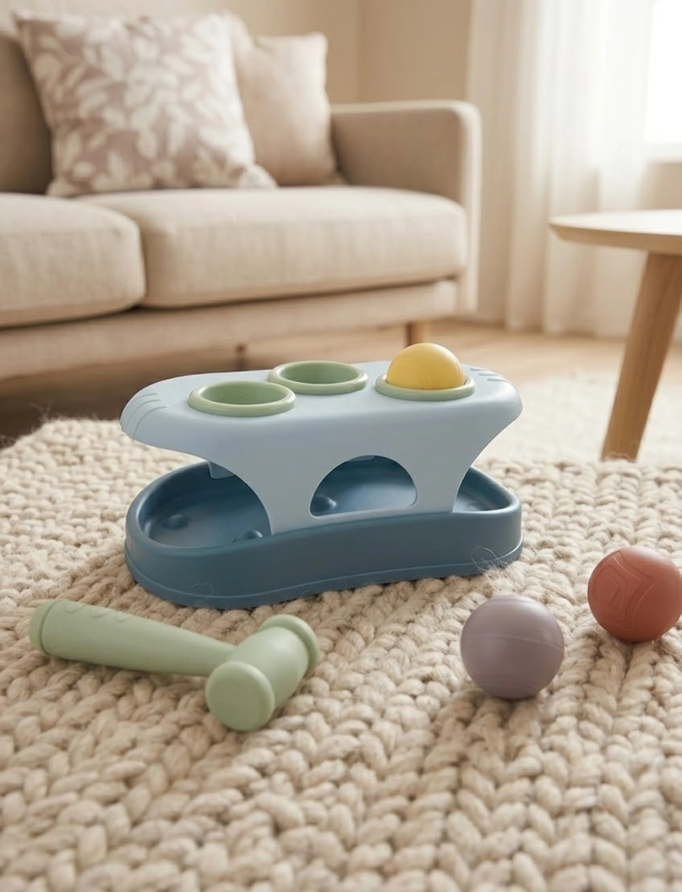Dantoy - FT POUNDING BENCH IN NET - die niedrigsten preise - blue, green, light gray-violet, light yellow, old pink, pastel blue - 5