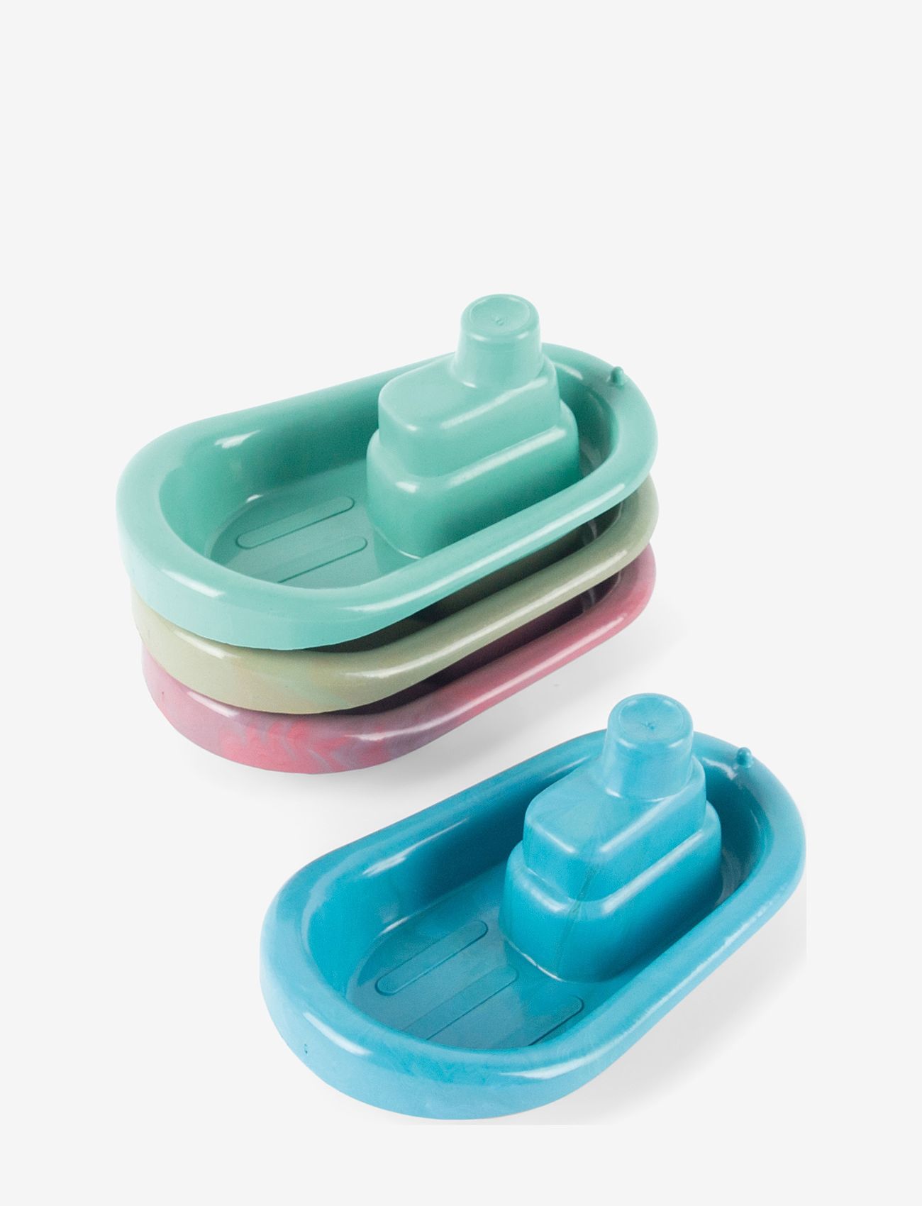 Dantoy - BMT BOATS 4 PCS - boats - blue, green, olive, rose - 0
