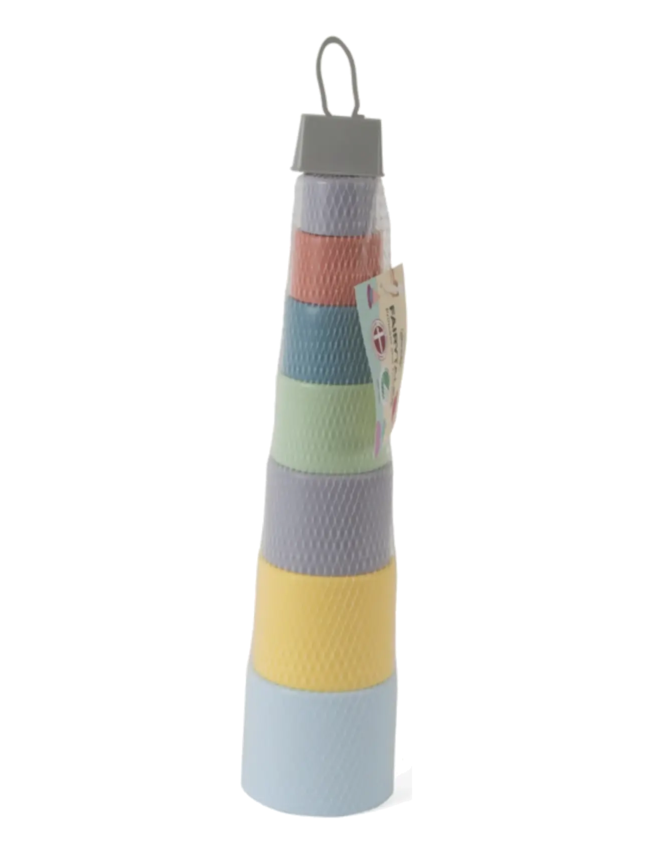Dantoy - FT PLAY CUPS IN NET 7 PCS - die niedrigsten preise - blue, green, light gray-violet, light yellow, old pink, pastel blue - 1