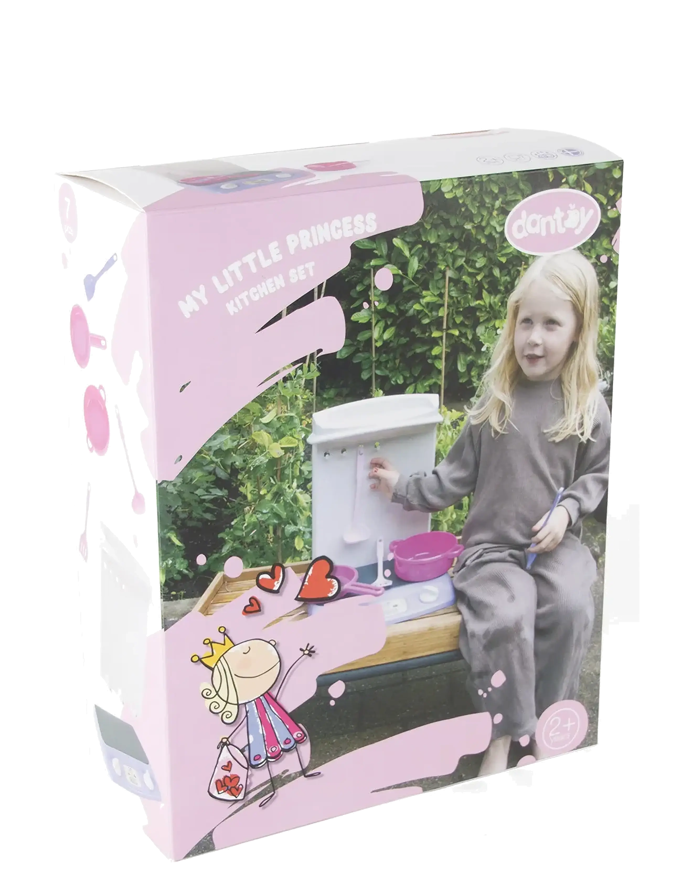Dantoy - MY LITTLE PRINNCESS KITCHEN - tilbehør til legekøkkener - anthracite gray, light gray warmgray, light pink, pink, violet - 1