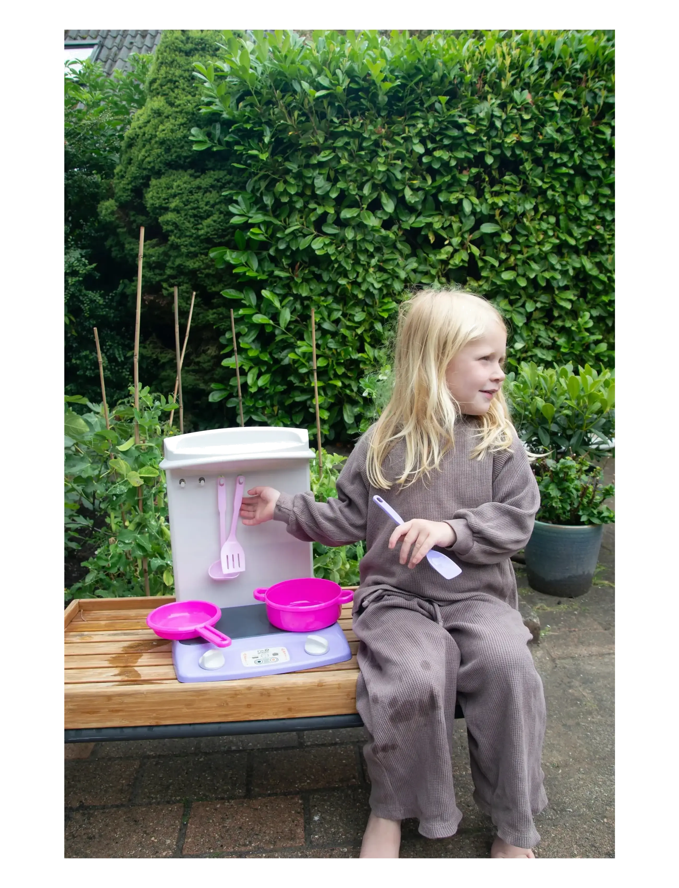 Dantoy - MY LITTLE PRINNCESS KITCHEN - tilbehør til legekøkkener - anthracite gray, light gray warmgray, light pink, pink, violet - 2