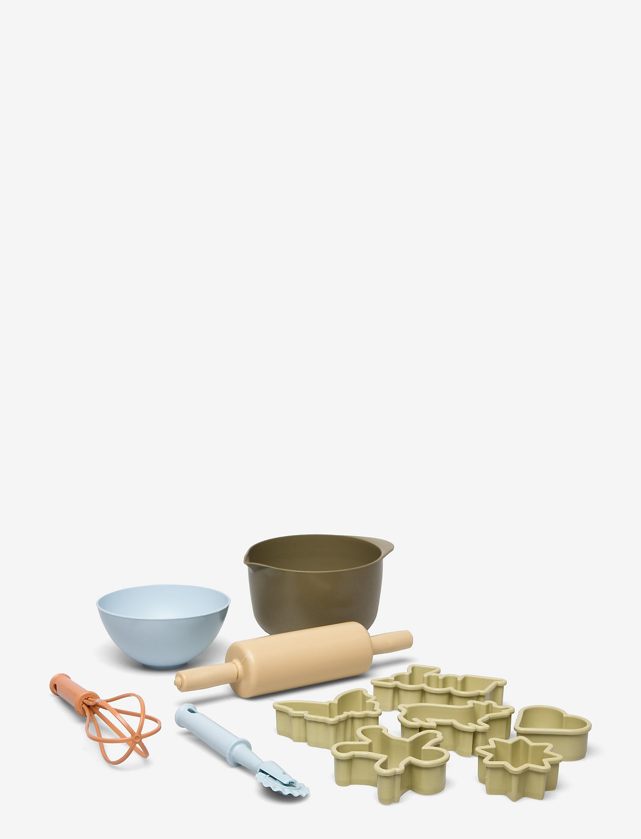 Dantoy - BIO BAKING SET IN GIFT BOX - tilbehør til legekøkkener - army-green, dusty-orange, dusty-brown, dusty-blue - 0