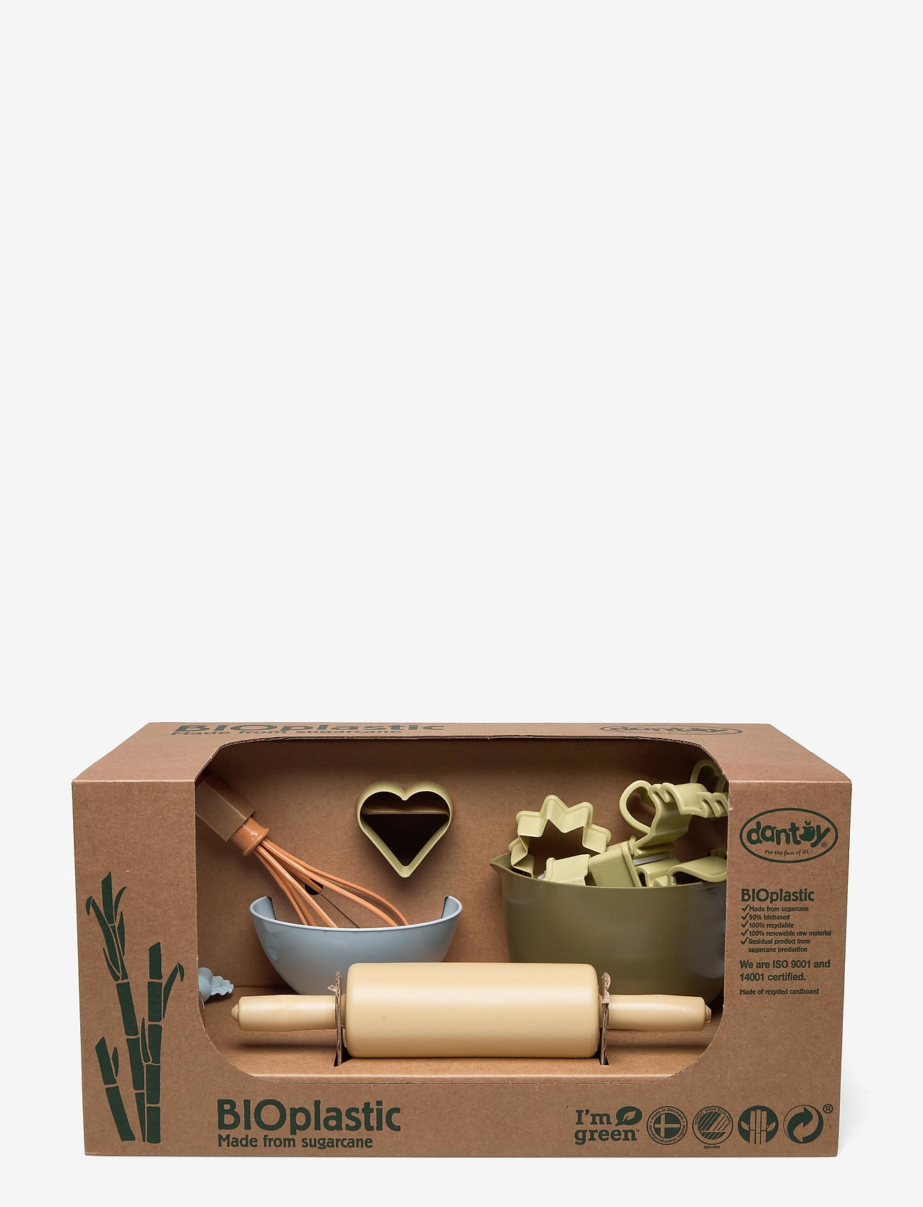 Dantoy - BIO BAKING SET IN GIFT BOX - tilbehør til legekøkkener - army-green, dusty-orange, dusty-brown, dusty-blue - 1
