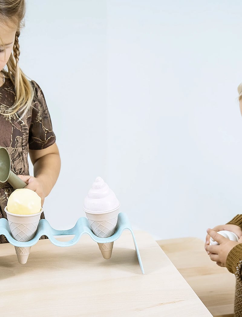 Dantoy - BIO ICE CREAM SET IN GIFT BOX - toy food & cakes - beige, cream, dusty-blue, army-green - 5