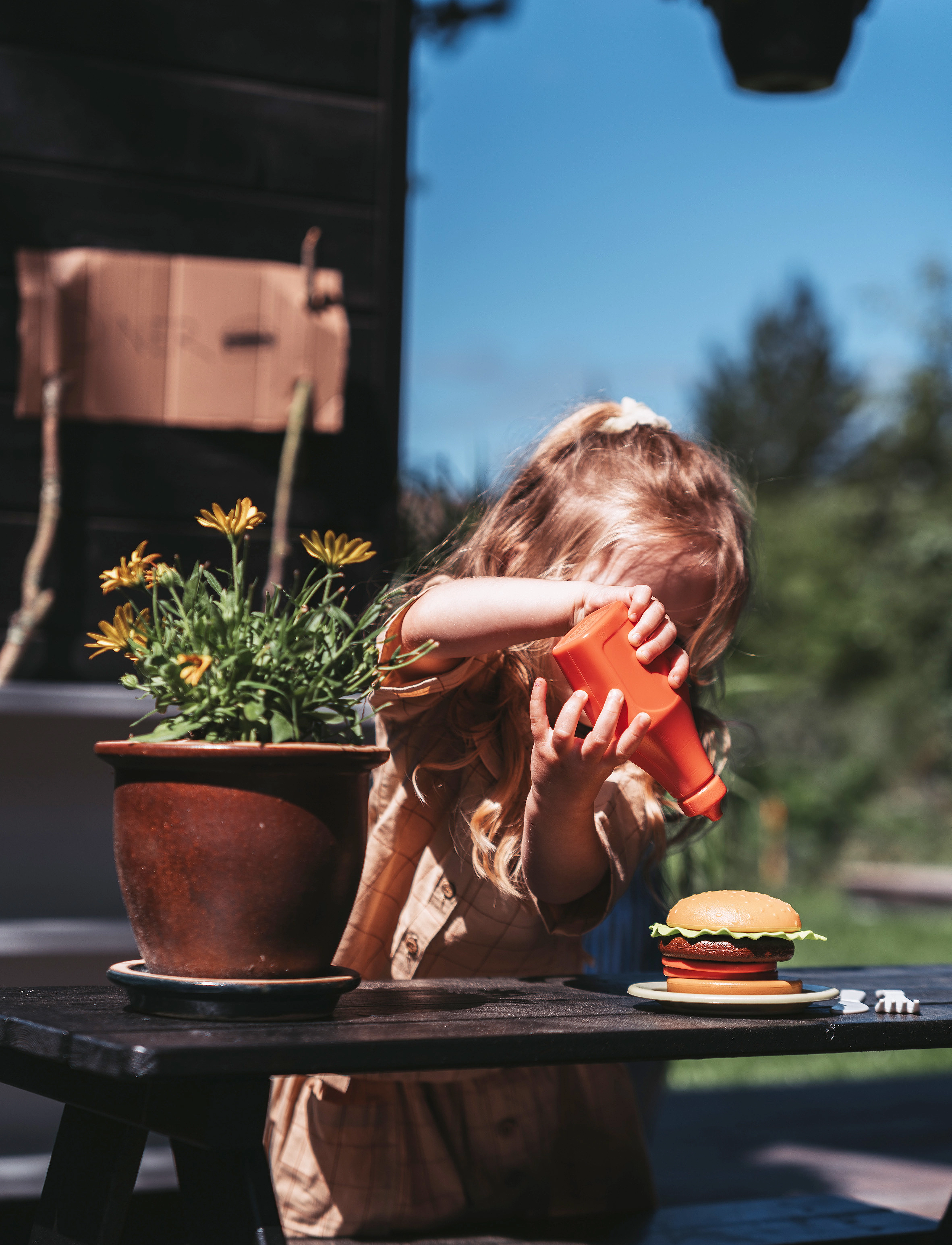 Dantoy - BIO BURGER SET - speelgoedeten & -taarten - green, orange, red, yellow, grey - 3