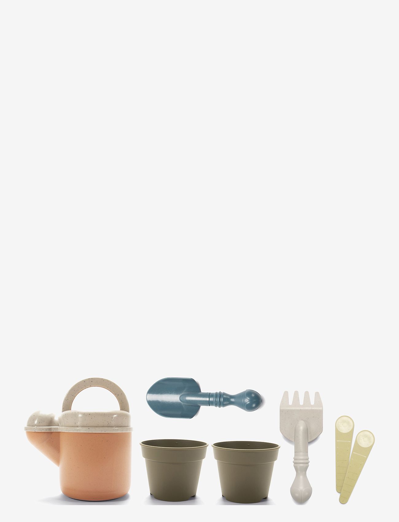 Dantoy - BIO PLANTING SET WITH WATERING CAN - gifts below 15000kr - gray, dustyorange, militairy green, petroleumsblue - 0