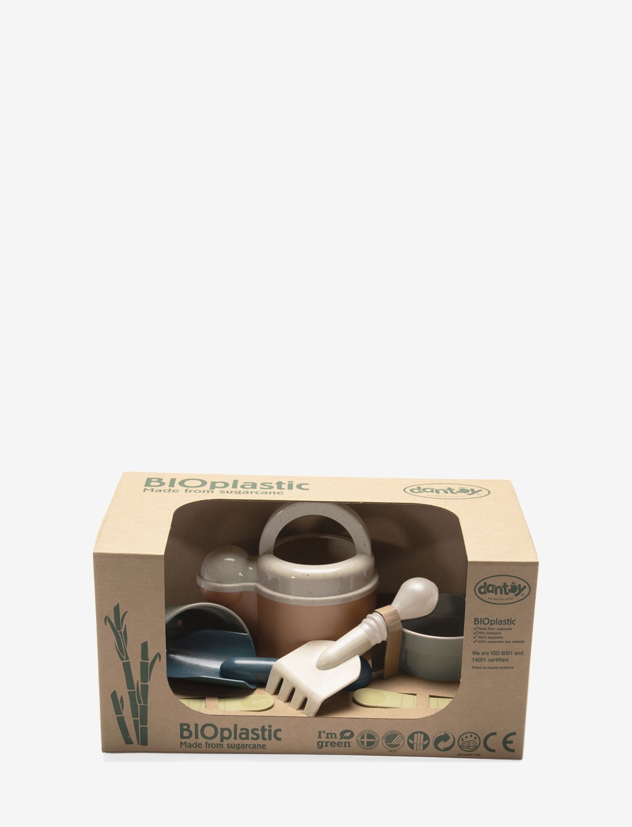 Dantoy - BIO PLANTING SET WITH WATERING CAN - gifts below 15000kr - gray, dustyorange, militairy green, petroleumsblue - 1